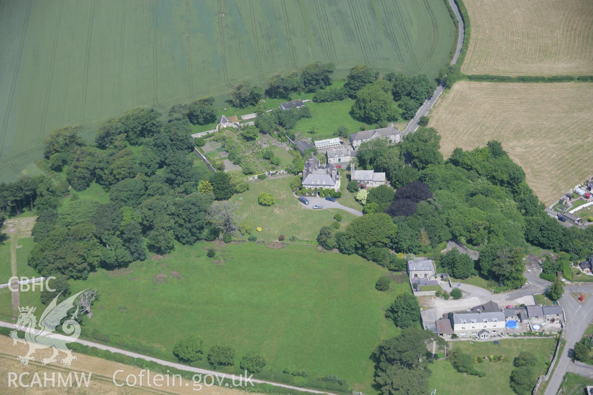 RCAHMW colour oblique photograph of Gilestone Manor, view. Taken by Toby Driver on 29/06/2006.