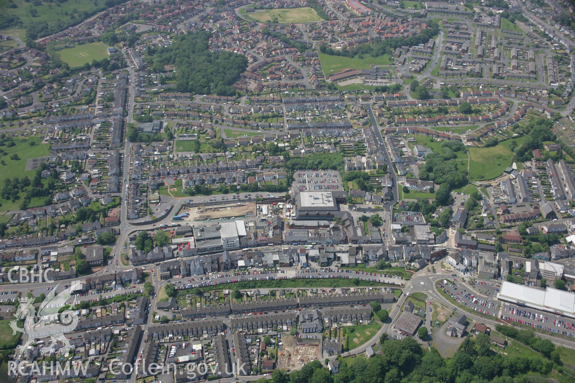 RCAHMW colour oblique aerial photograph of Blackwood from the east. Taken on 09 June 2006 by Toby Driver.