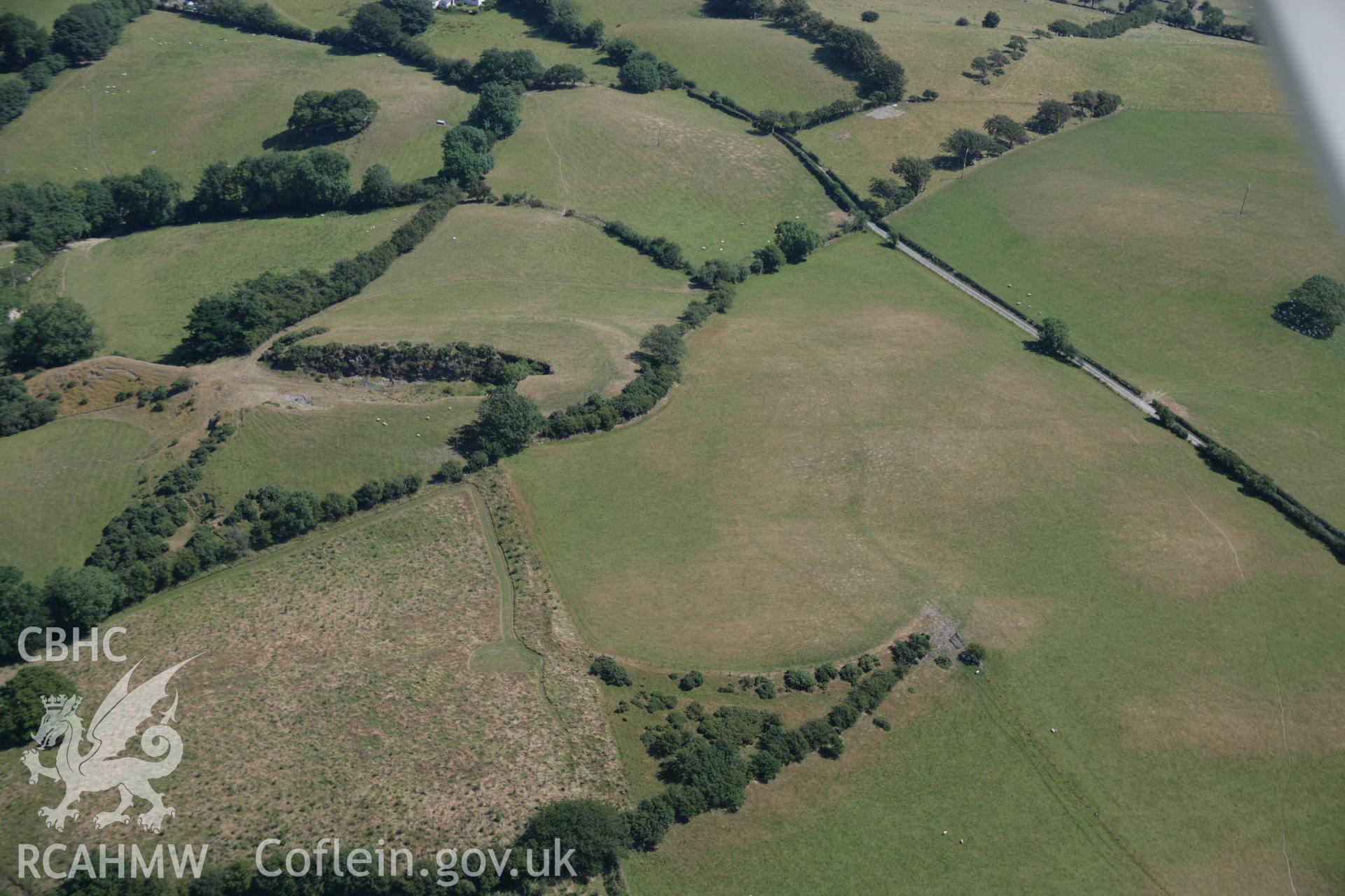 RCAHMW colour oblique aerial photograph of New Cross Hillfort. Taken on 17 July 2006 by Toby Driver.