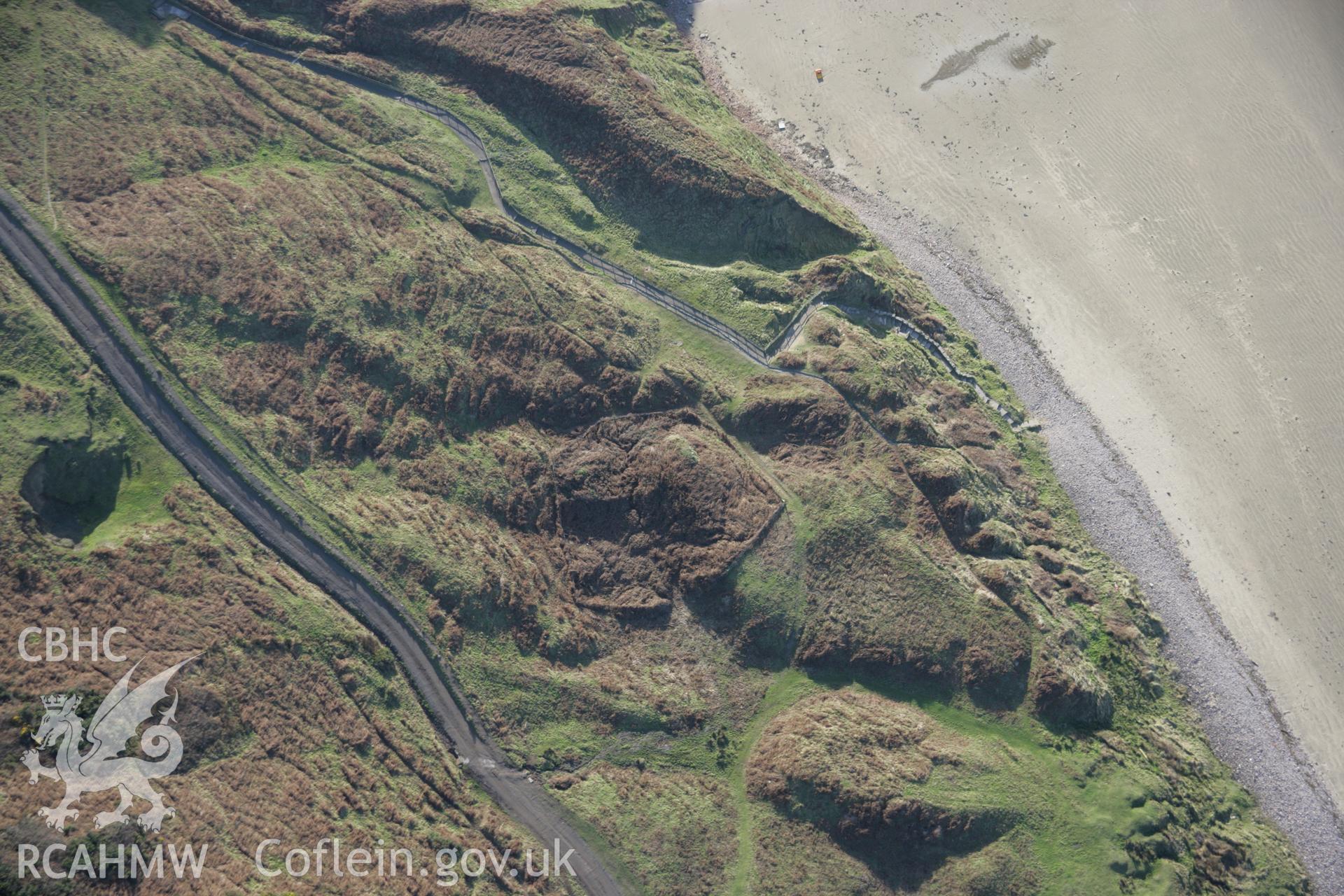 RCAHMW colour oblique aerial photograph of Rhossili Medieval Settlement from the north-east. Taken on 26 January 2006 by Toby Driver.
