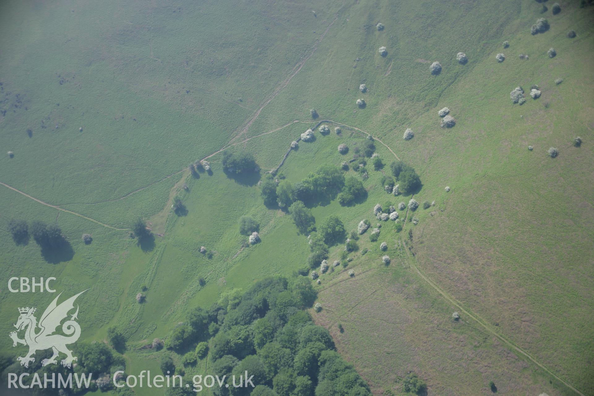 RCAHMW colour oblique aerial photograph of Incline Head-Incline Stage 1, Llanfoist Inclines, viewed from the north Taken on 09 June 2006 by Toby Driver.