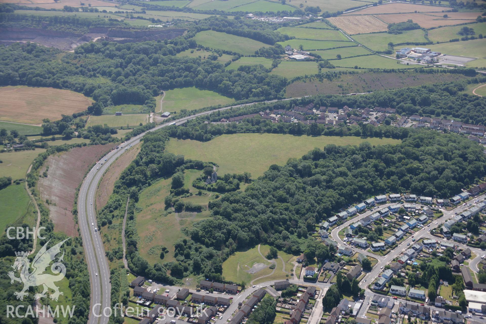 RCAHMW colour oblique aerial photograph of Caerau Hillfort. Taken on 24 July 2006 by Toby Driver.