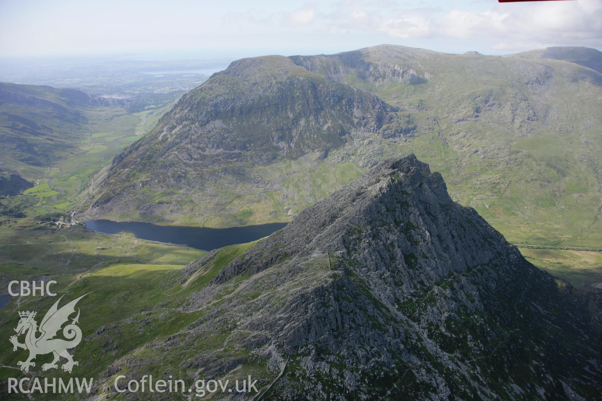 RCAHMW colour oblique aerial photograph of Tryfan from the south-east. Taken on 14 June 2006 by Toby Driver.