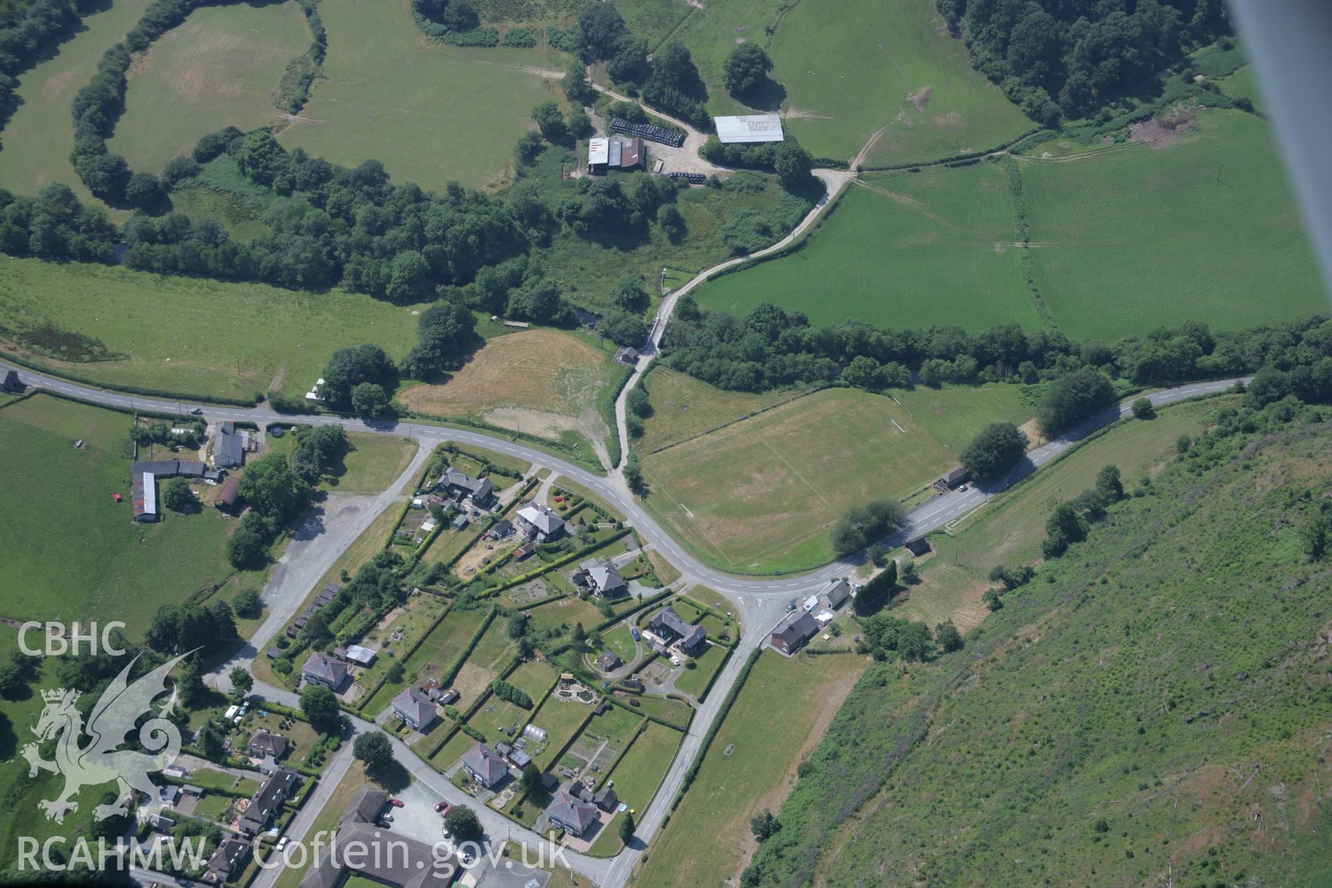 RCAHMW colour oblique aerial photograph of Abertridwr village. Taken on 18 July 2006 by Toby Driver.