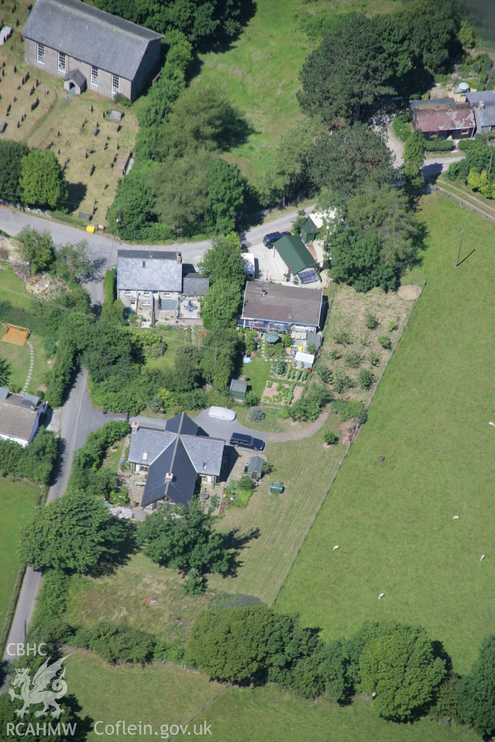 RCAHMW colour oblique aerial photograph of Salem Village. Taken on 17 July 2006 by Toby Driver.