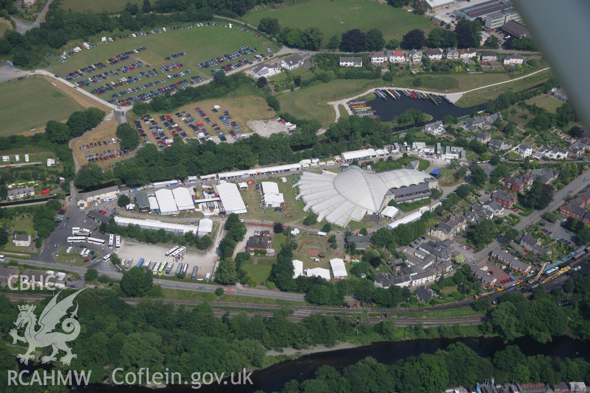 RCAHMW colour oblique aerial photograph of Royal International Pavilion, Llangollen. Taken on 04 July 2006 by Toby Driver.