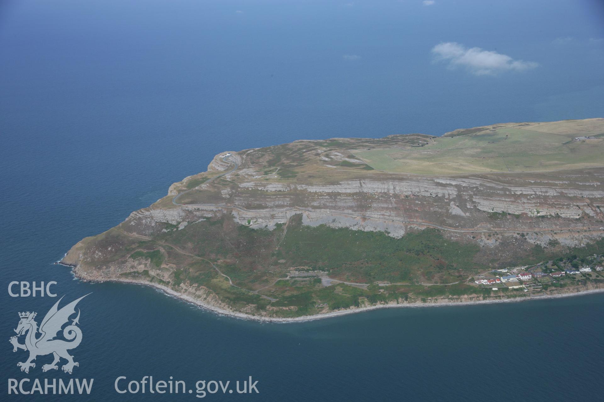 RCAHMW colour oblique aerial photograph of Great Orme Copper Mine from the west. Taken on 14 August 2006 by Toby Driver.