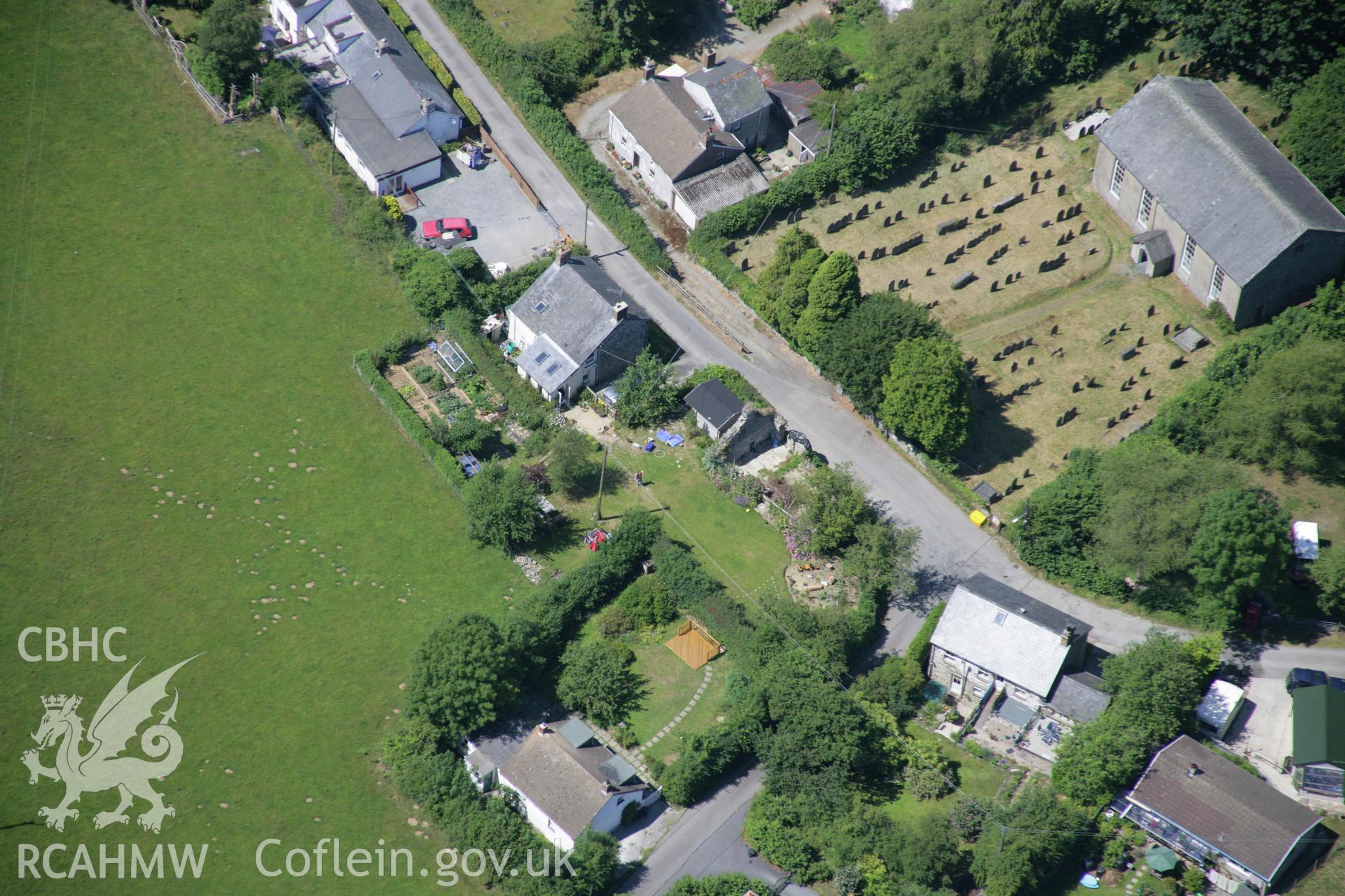 RCAHMW colour oblique aerial photograph of Salem Village. Taken on 17 July 2006 by Toby Driver.