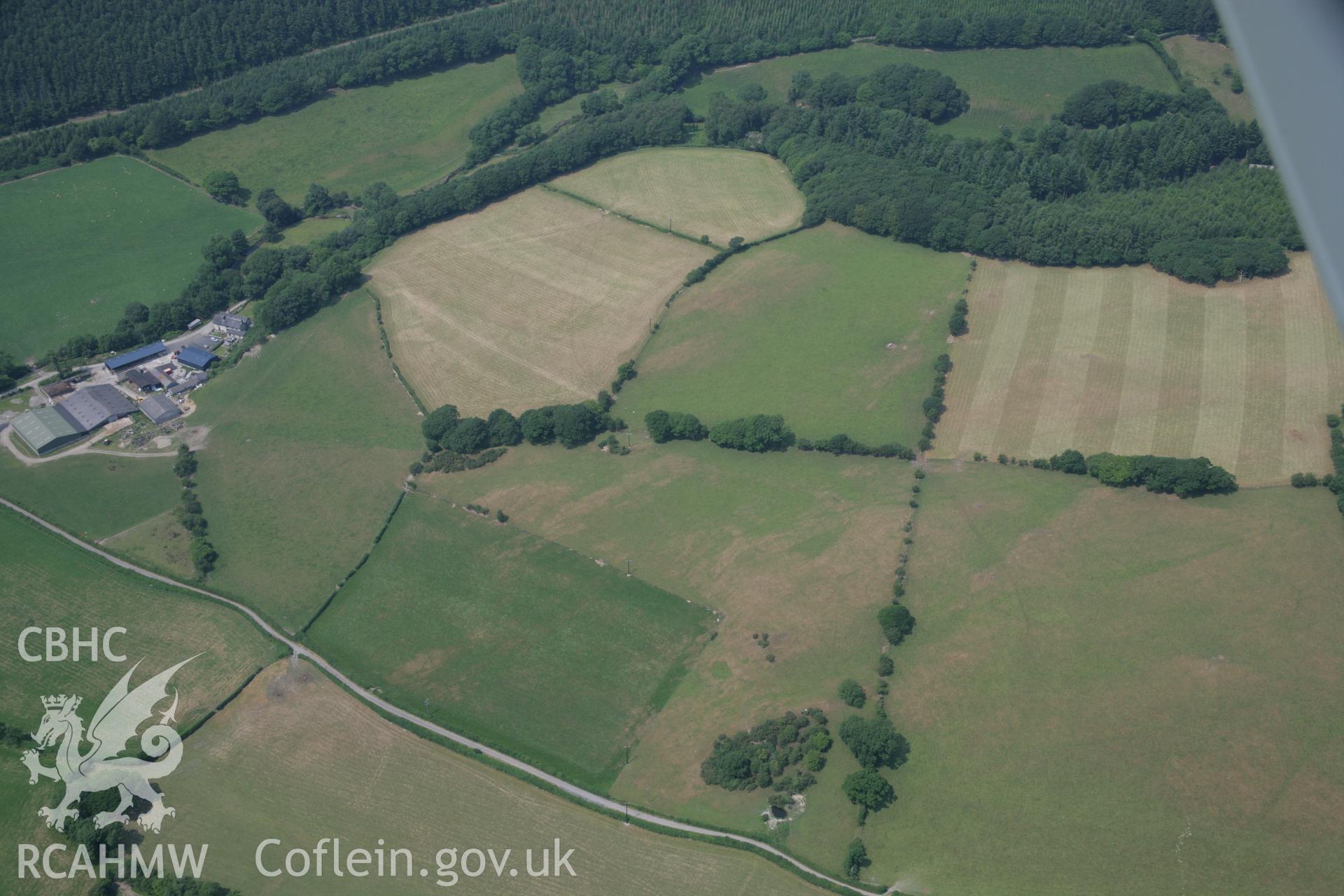RCAHMW colour oblique aerial photograph of defended enclosure, Cyncoed. Taken on 04 July 2006 by Toby Driver