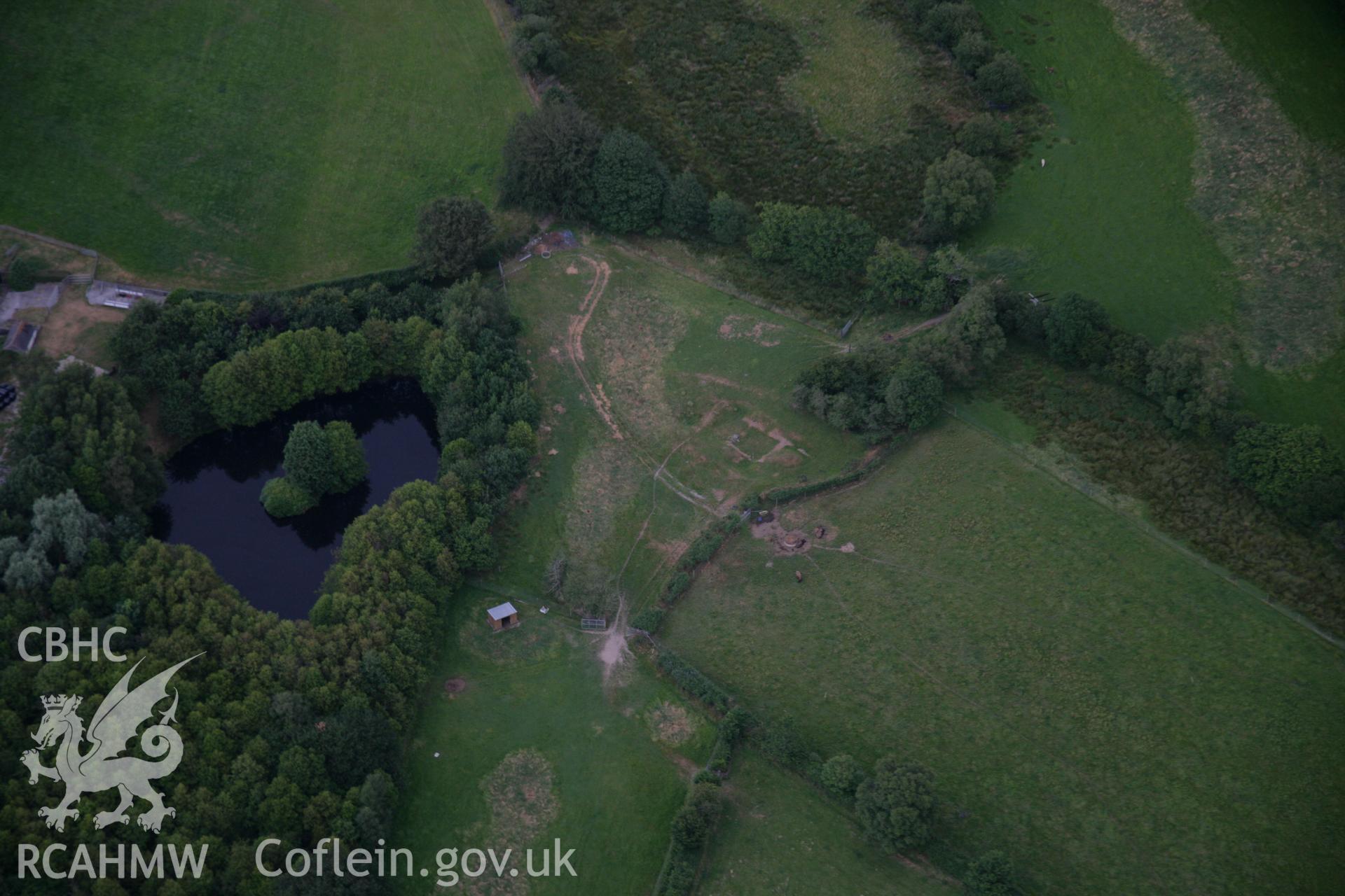 RCAHMW colour oblique aerial photograph of Llanio Roman Fort and bath house. Taken on 27 July 2006 by Toby Driver.