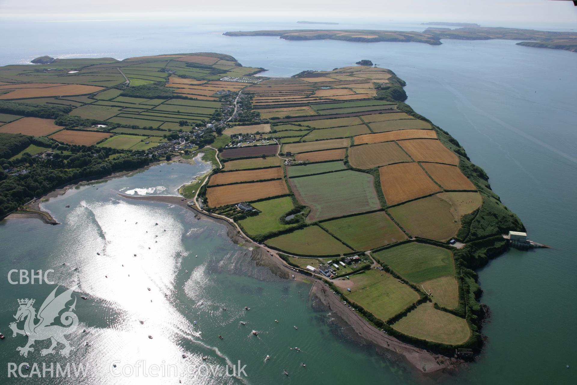 RCAHMW colour oblique aerial photograph of Angle Bay. Taken on 24 July 2006 by Toby Driver