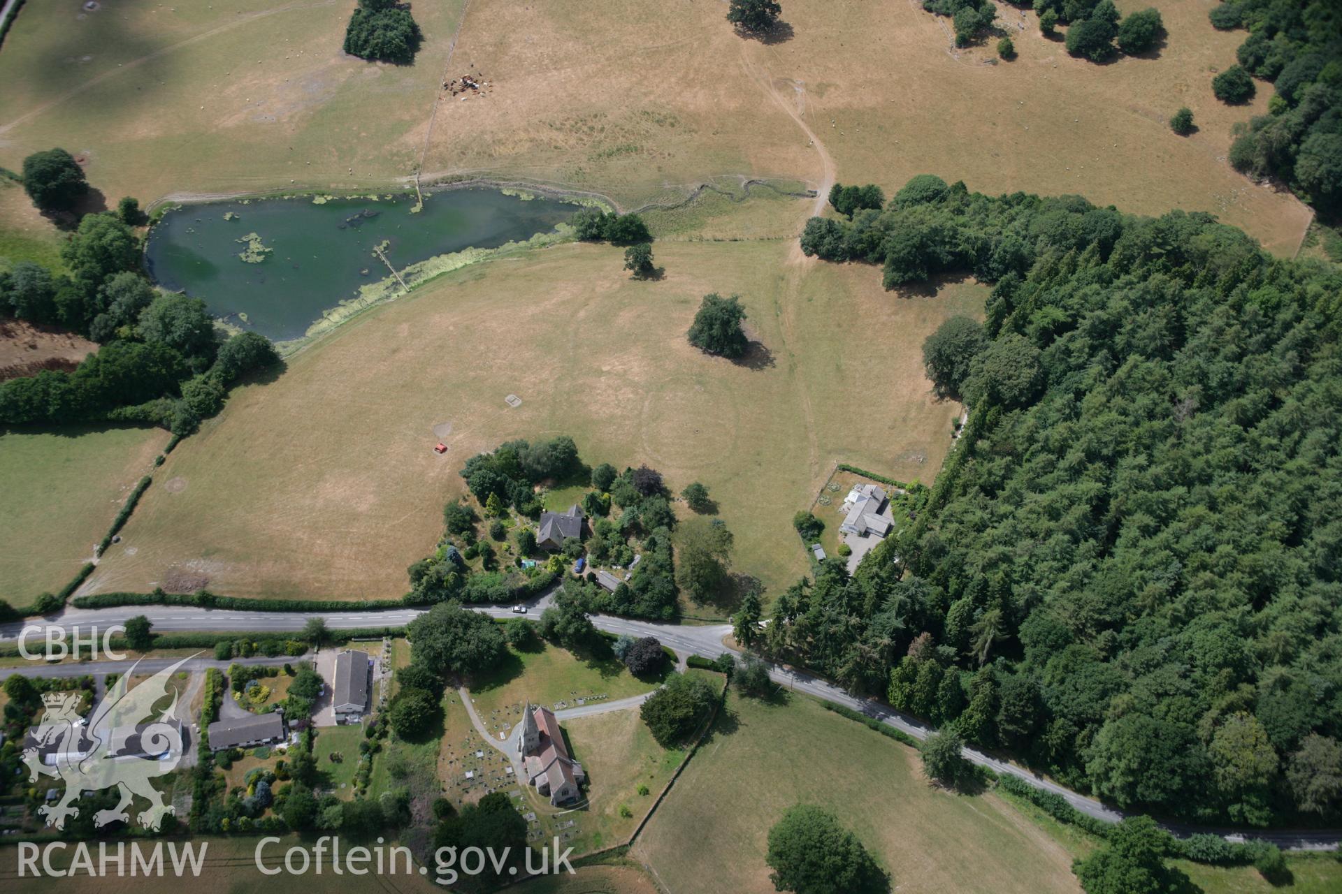 RCAHMW colour oblique aerial photograph of a possible plantation ring in Evancoyd Park. Taken on 27 July 2006 by Toby Driver.