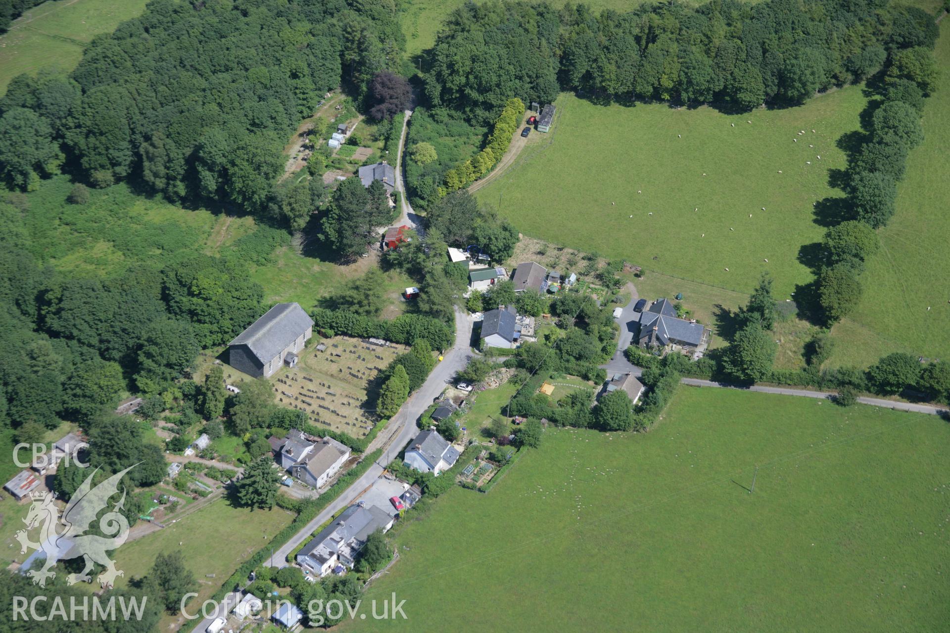 RCAHMW colour oblique aerial photograph of Salem Village. Taken on 17 July 2006 by Toby Driver.