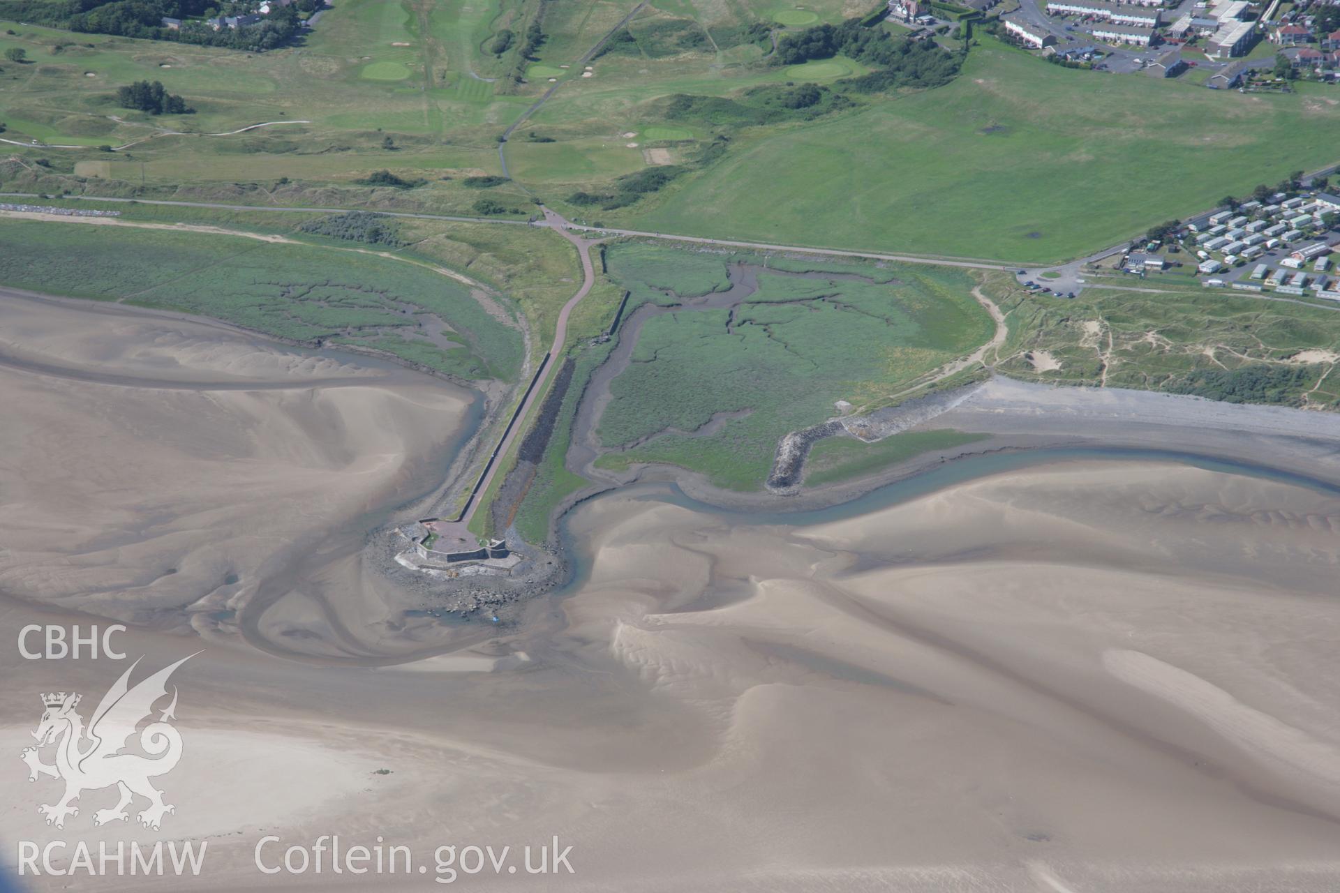 RCAHMW colour oblique aerial photograph of Pembrey Harbour. Taken on 11 July 2006 by Toby Driver.
