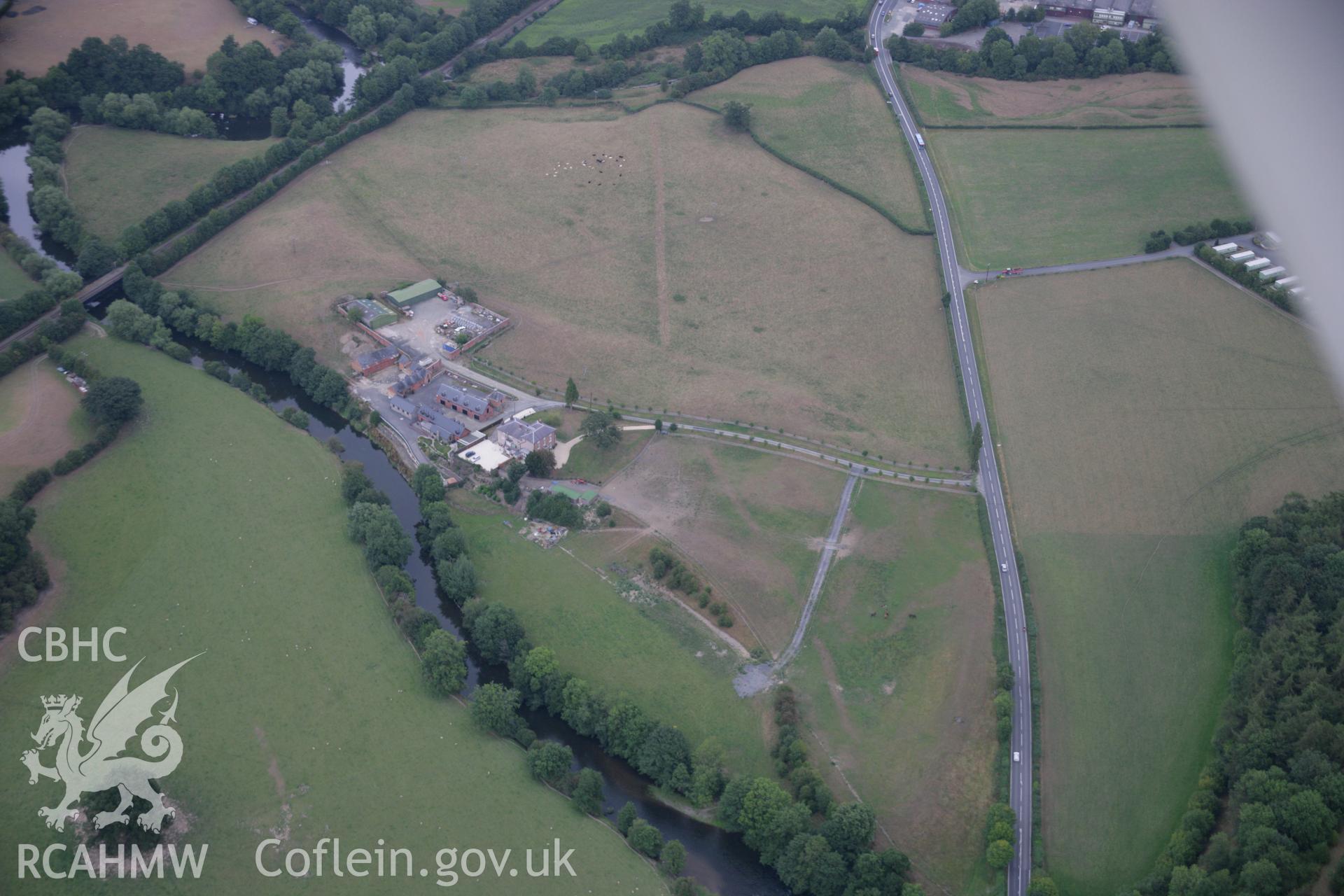 RCAHMW colour oblique aerial photograph of a Roman Road at Glanhafren. Taken on 14 August 2006 by Toby Driver.