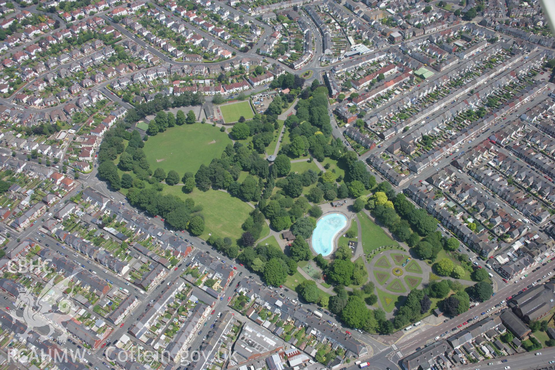 RCAHMW colour oblique photograph of Victoria Park. Taken by Toby Driver on 29/06/2006.