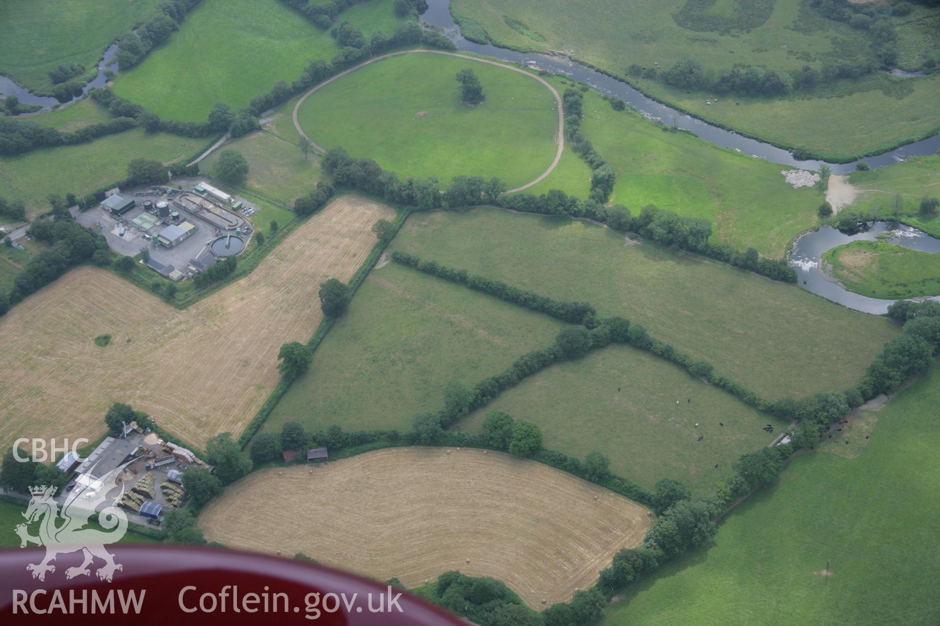 RCAHMW colour oblique aerial photograph of Lampeter Common Roman Road. Taken on 21 July 2006 by Toby Driver.