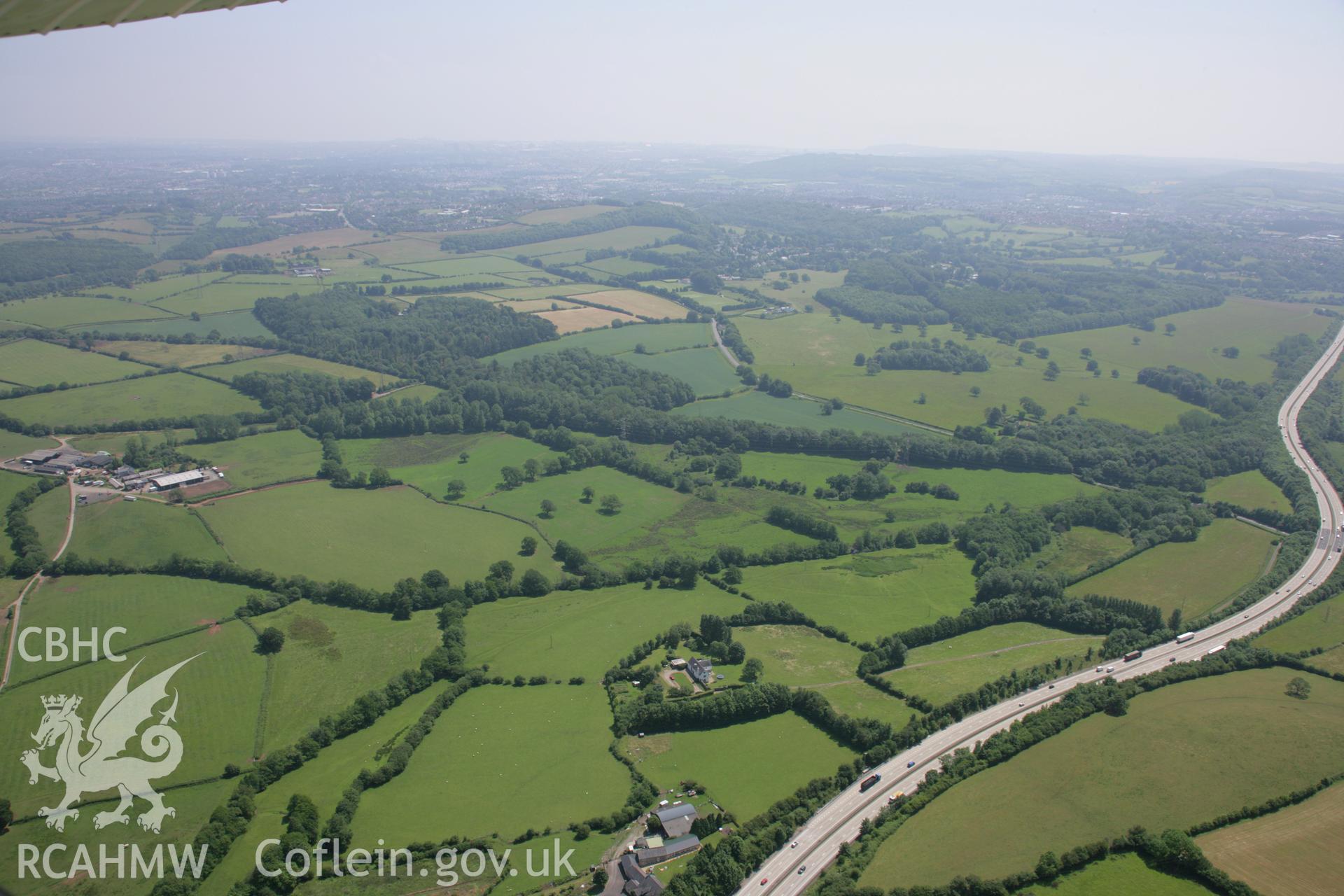 RCAHMW colour oblique photograph of St Fagans battlefield. Taken by Toby Driver on 29/06/2006.