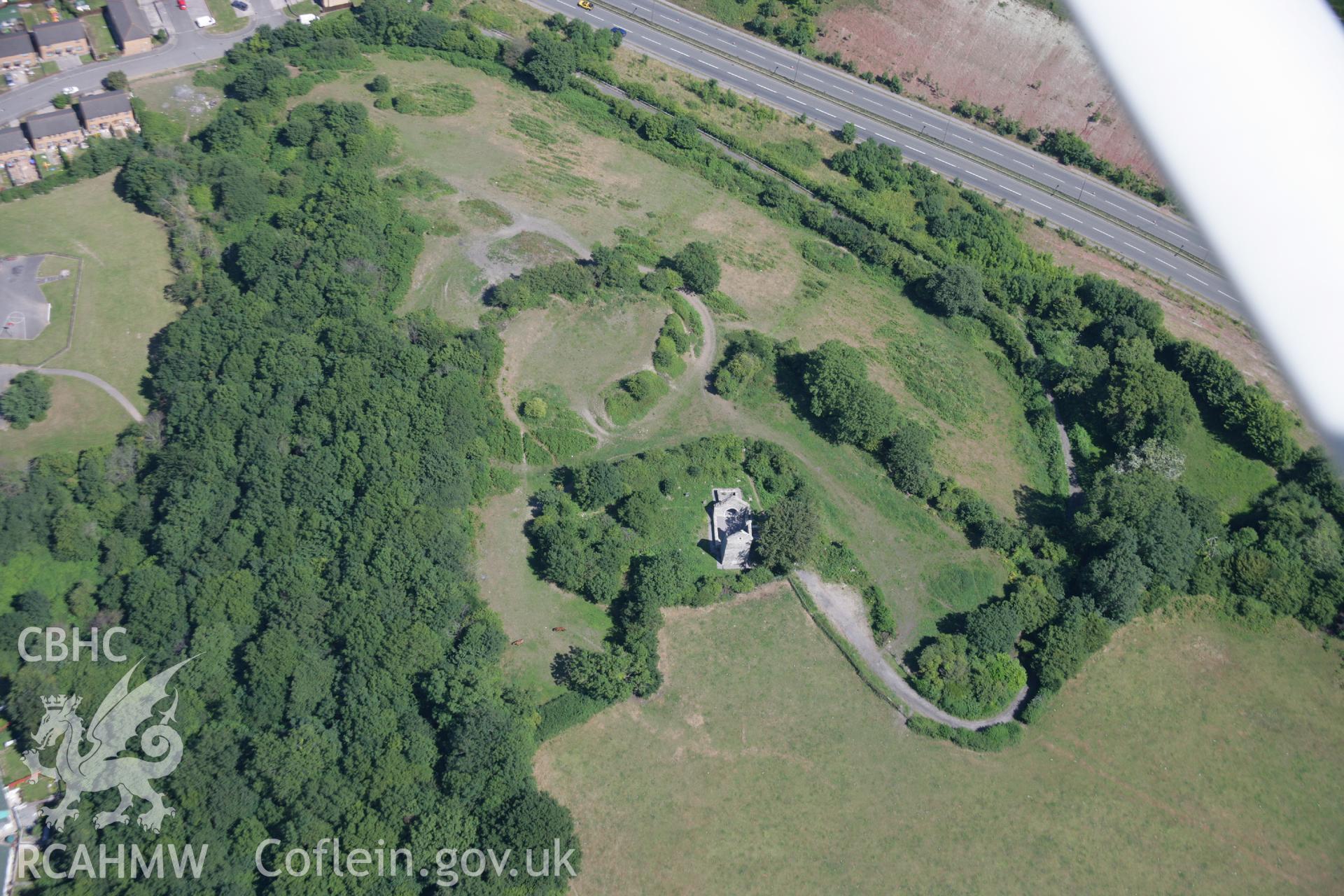 RCAHMW colour oblique aerial photograph of Caerau Hillfort. Taken on 24 July 2006 by Toby Driver.