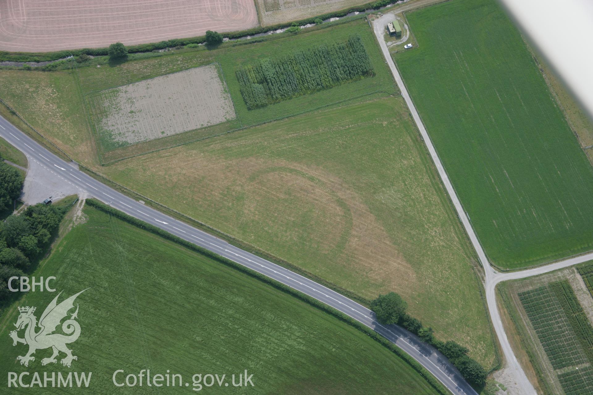 RCAHMW colour oblique aerial photograph of Gogerddan Enclosure. Taken on 04 July 2006 by Toby Driver.