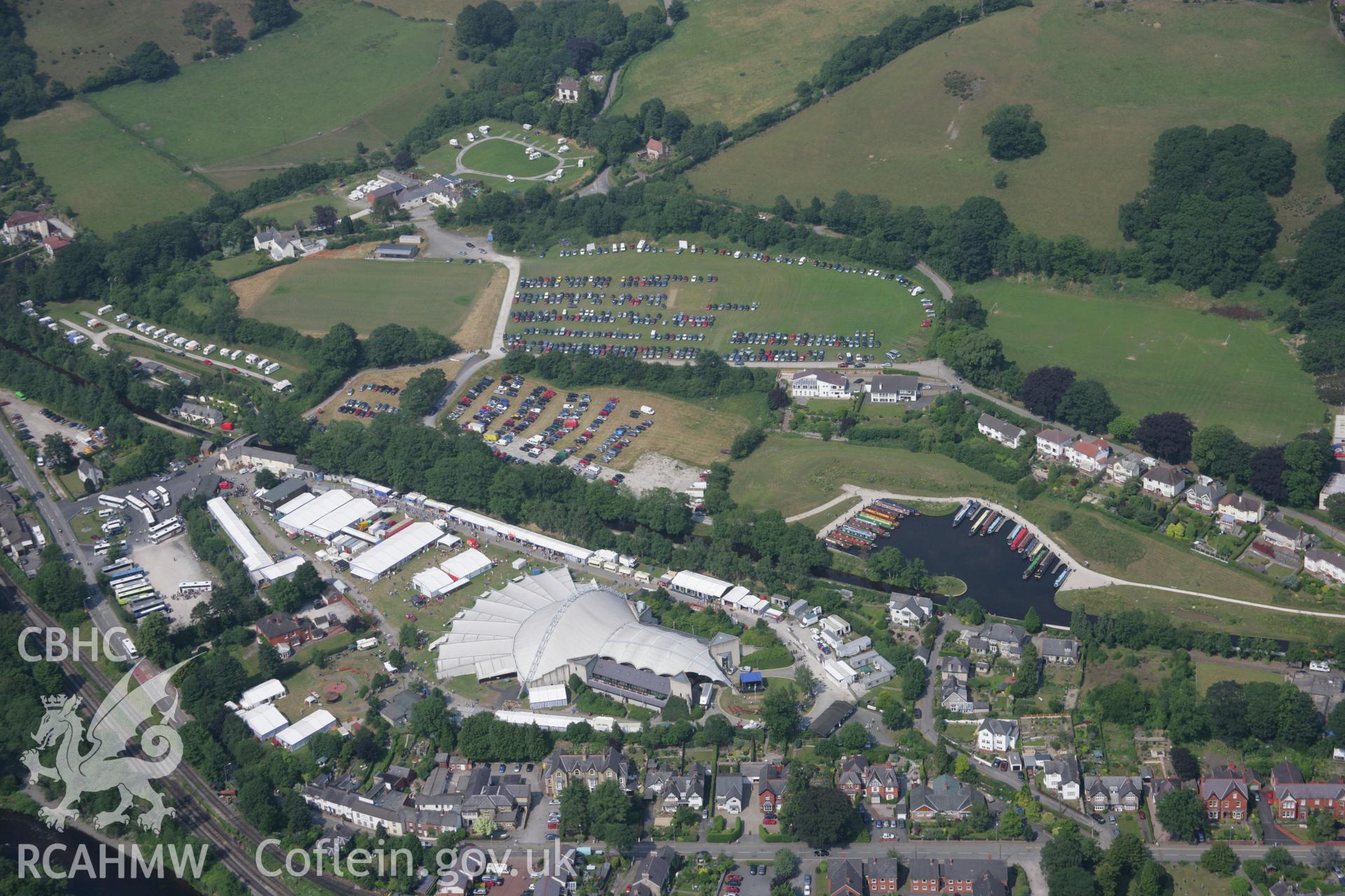 RCAHMW colour oblique aerial photograph of Royal International Pavilion, Llangollen. Taken on 04 July 2006 by Toby Driver.