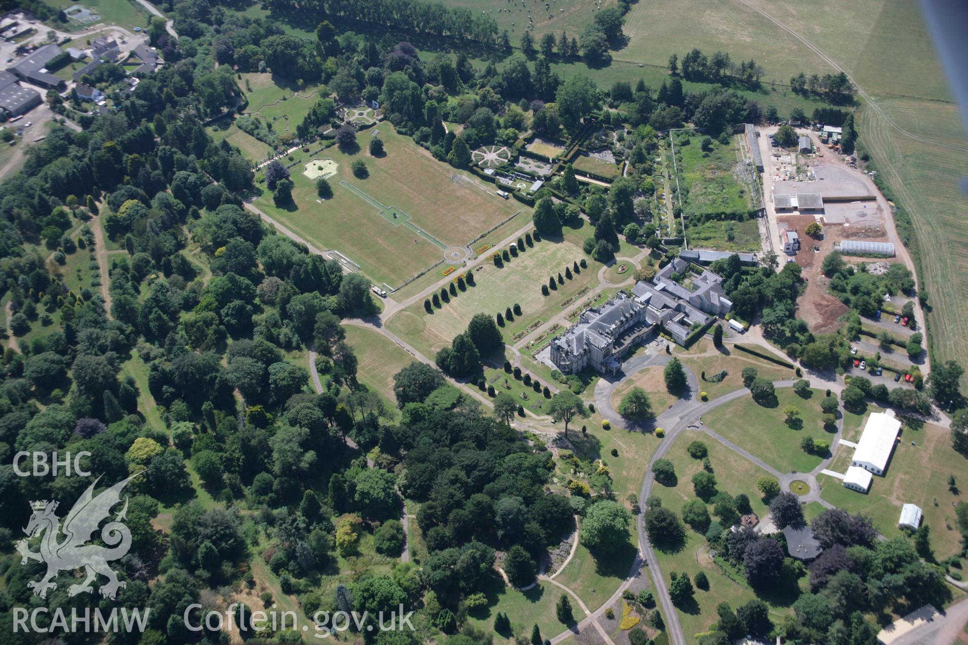 RCAHMW colour oblique aerial photograph of Dyffryn Gardens, St Nicholas, Cardiff. Taken on 24 July 2006 by Toby Driver