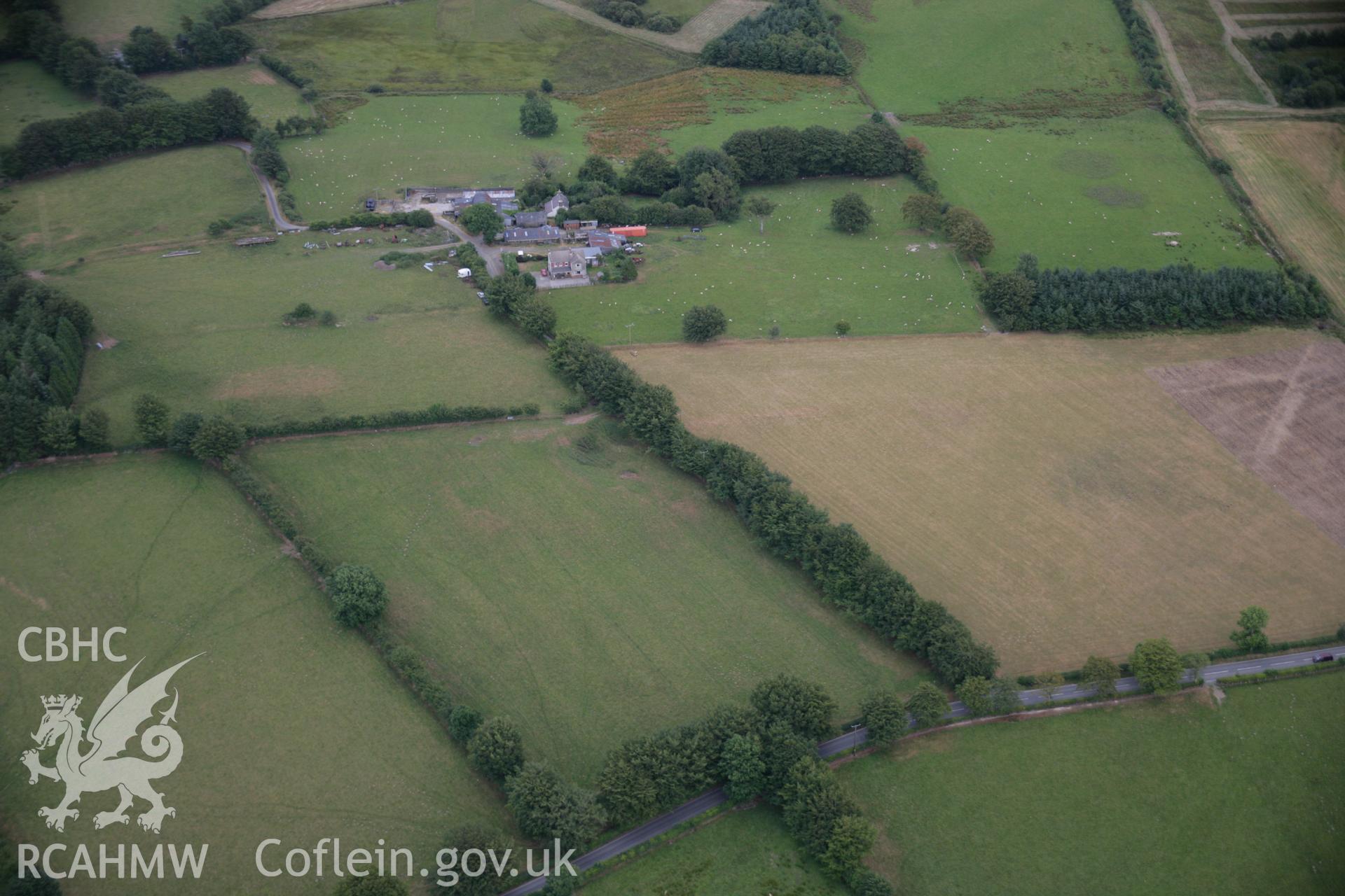RCAHMW colour oblique aerial photograph of Sarn Helen Roman Road passing Taihirion-Rhos. Taken on 27 July 2006 by Toby Driver.