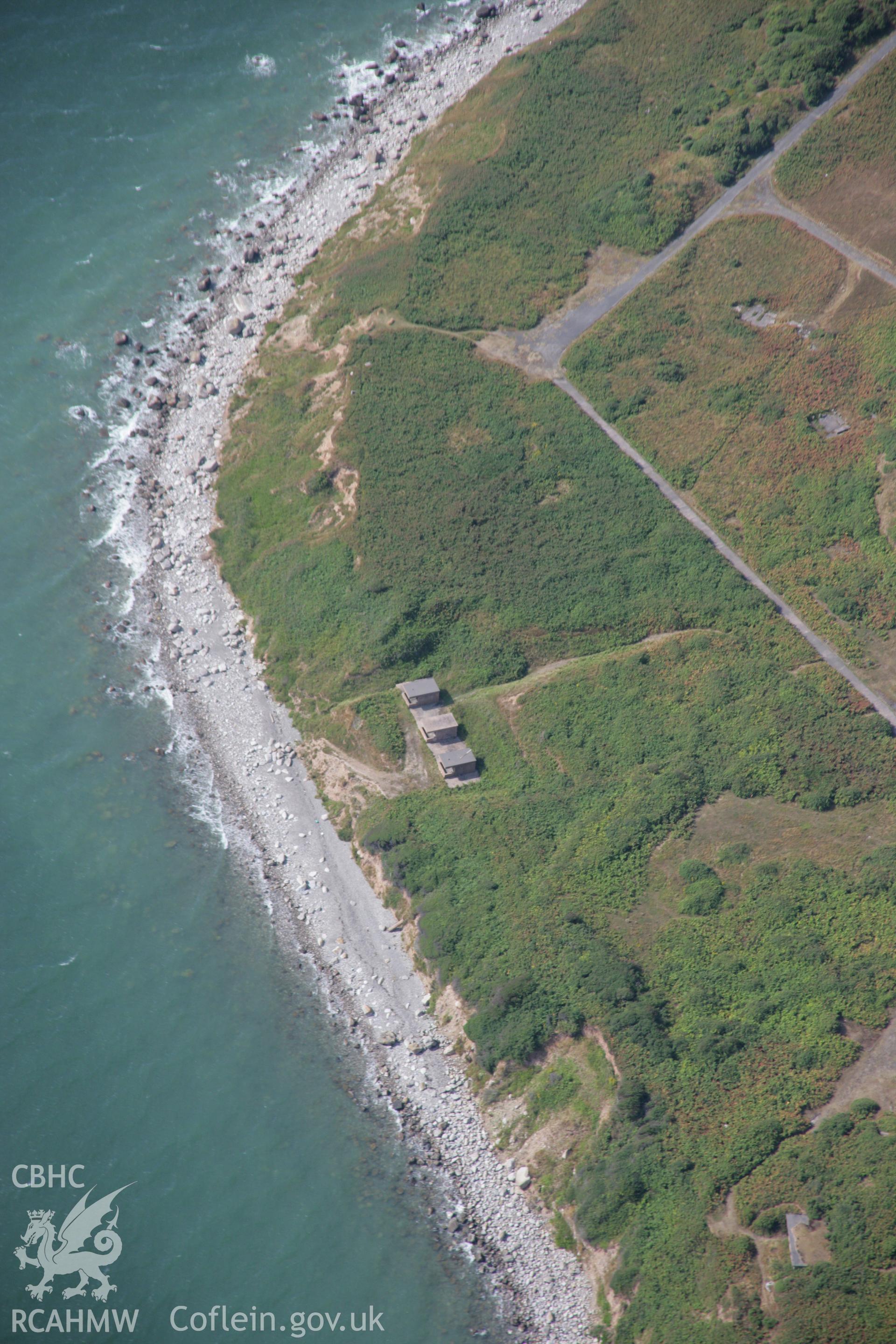 RCAHMW colour oblique aerial photograph of Trwynygogarth Gunnery Range, Great Orme's Head. Taken on 14 August 2006 by Toby Driver.