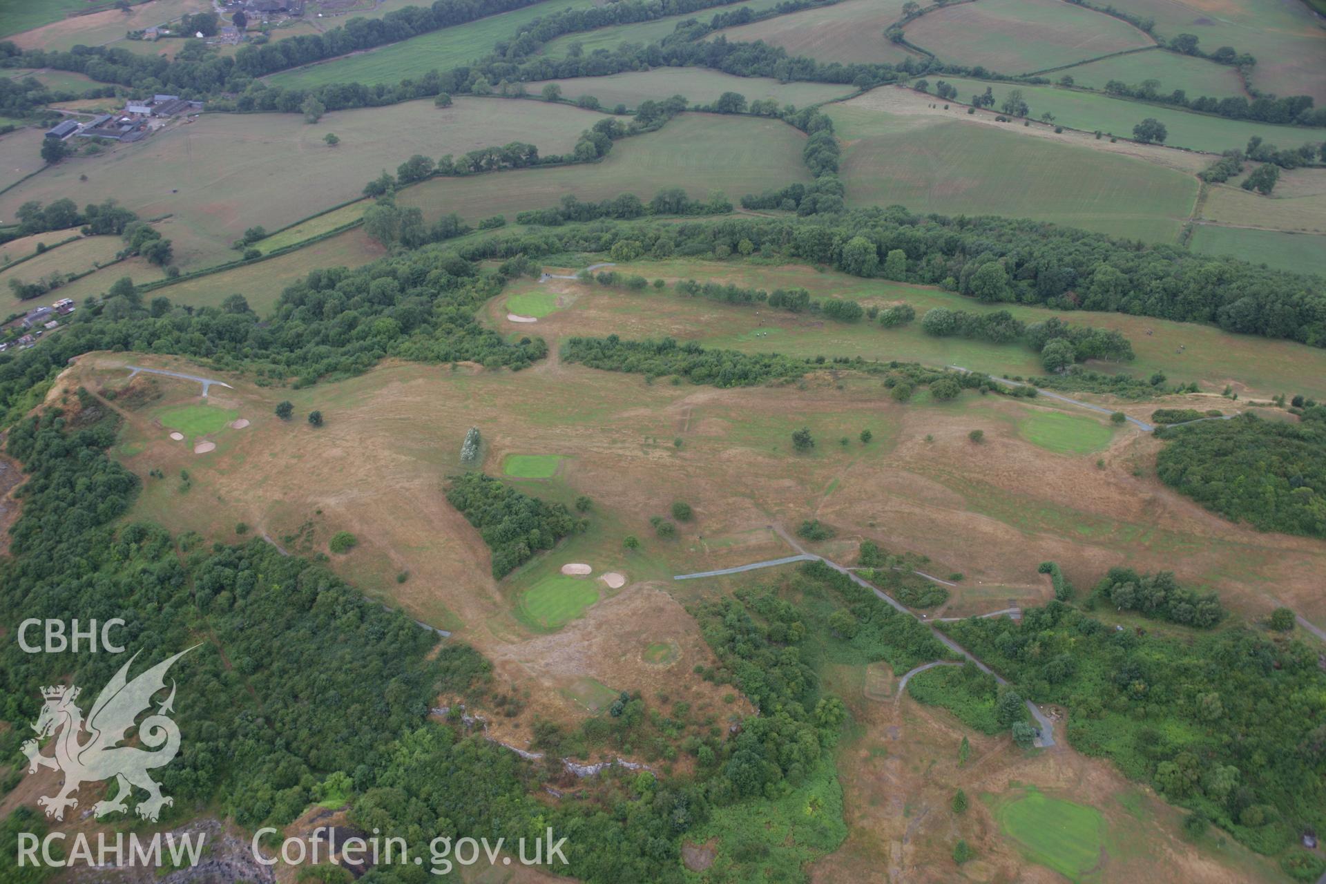 RCAHMW colour oblique aerial photograph of Llanymynech Hillfort. Taken on 31 July 2006 by Toby Driver.