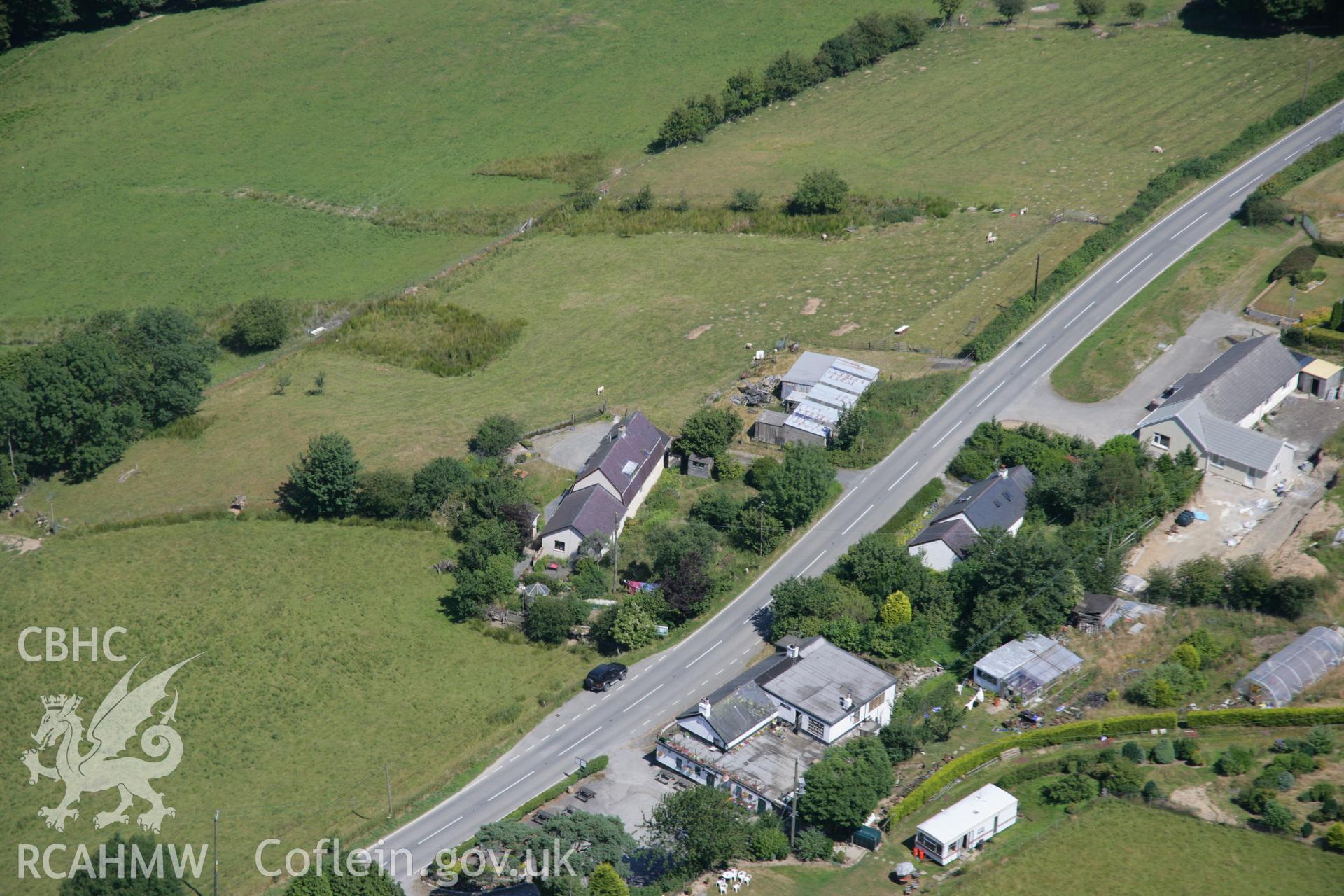 RCAHMW colour oblique aerial photograph of Pisgah village. Taken on 17 July 2006 by Toby Driver.