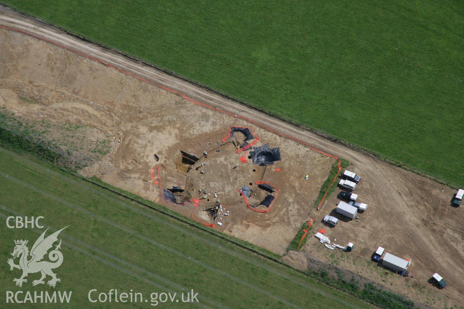 RCAHMW colour oblique aerial photograph of Vaynor Farm Henge. Taken on 11 July 2006 by Toby Driver.