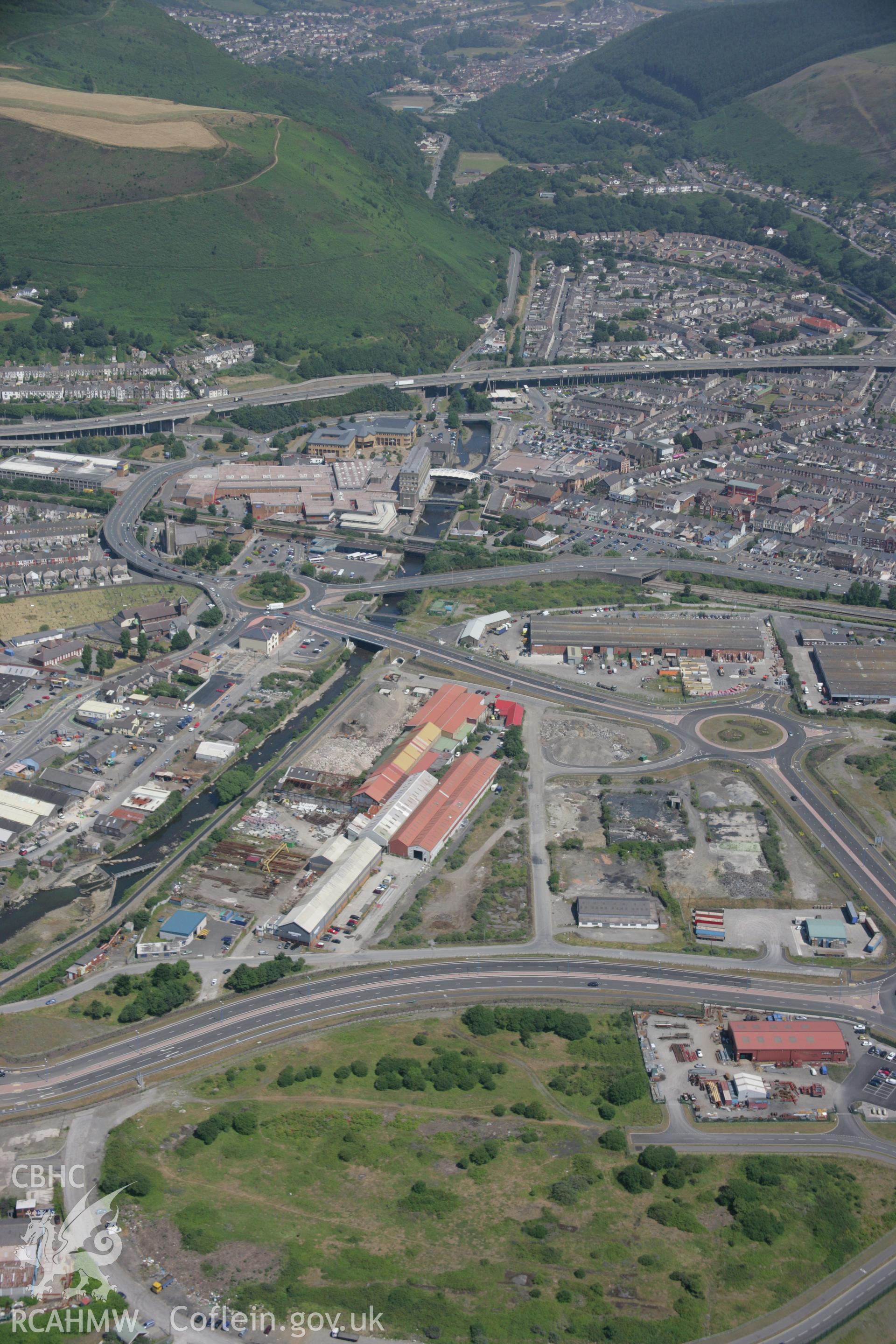 RCAHMW colour oblique aerial photograph of Mansel Tin Plate Works, Aberavon. Taken on 24 July 2006 by Toby Driver.