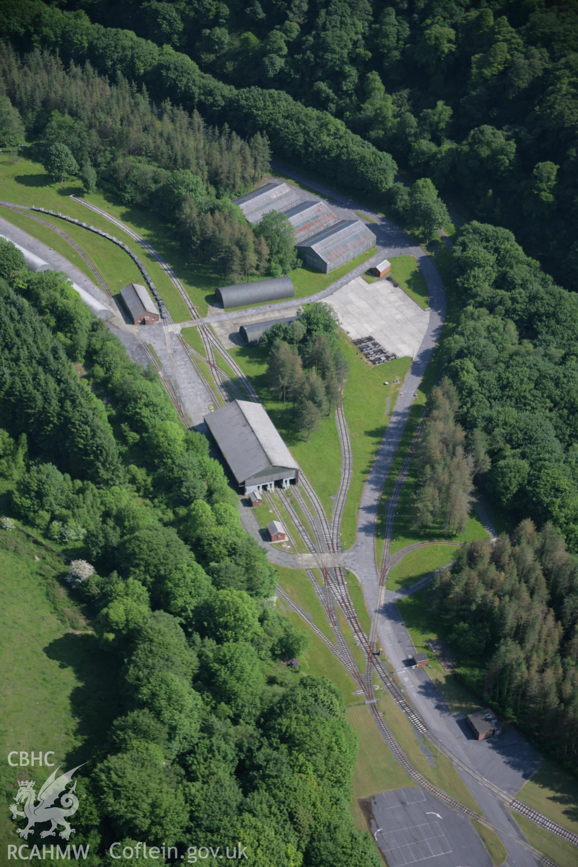 RCAHMW colour oblique aerial photograph of RNAD Trecwn from the north-west showing buildings and the railway system. Taken on 08 June 2006 by Toby Driver.