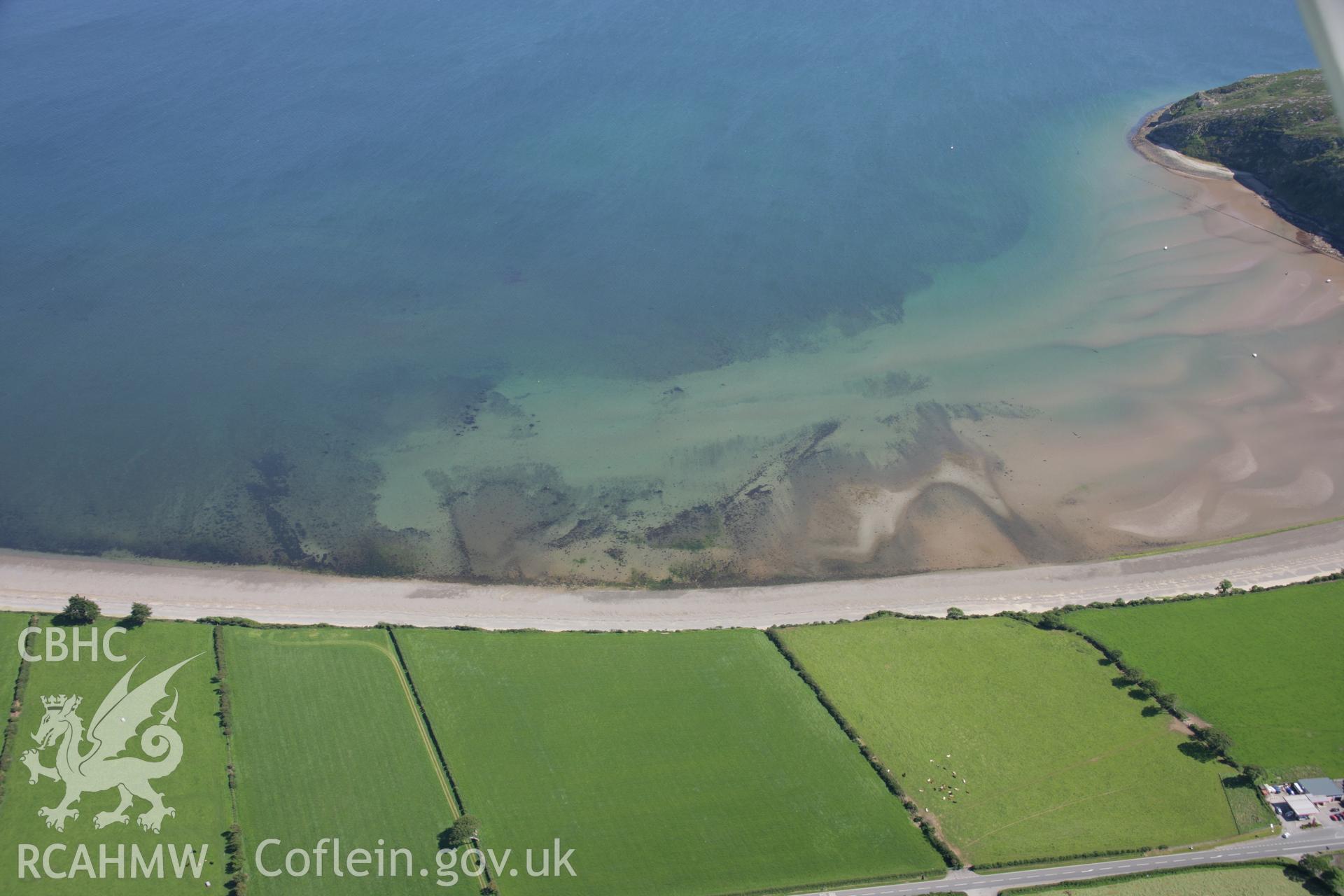 RCAHMW colour oblique aerial photograph of Carreg y Defaid Submerged Structures from the north-west. Taken on 14 June 2006 by Toby Driver.