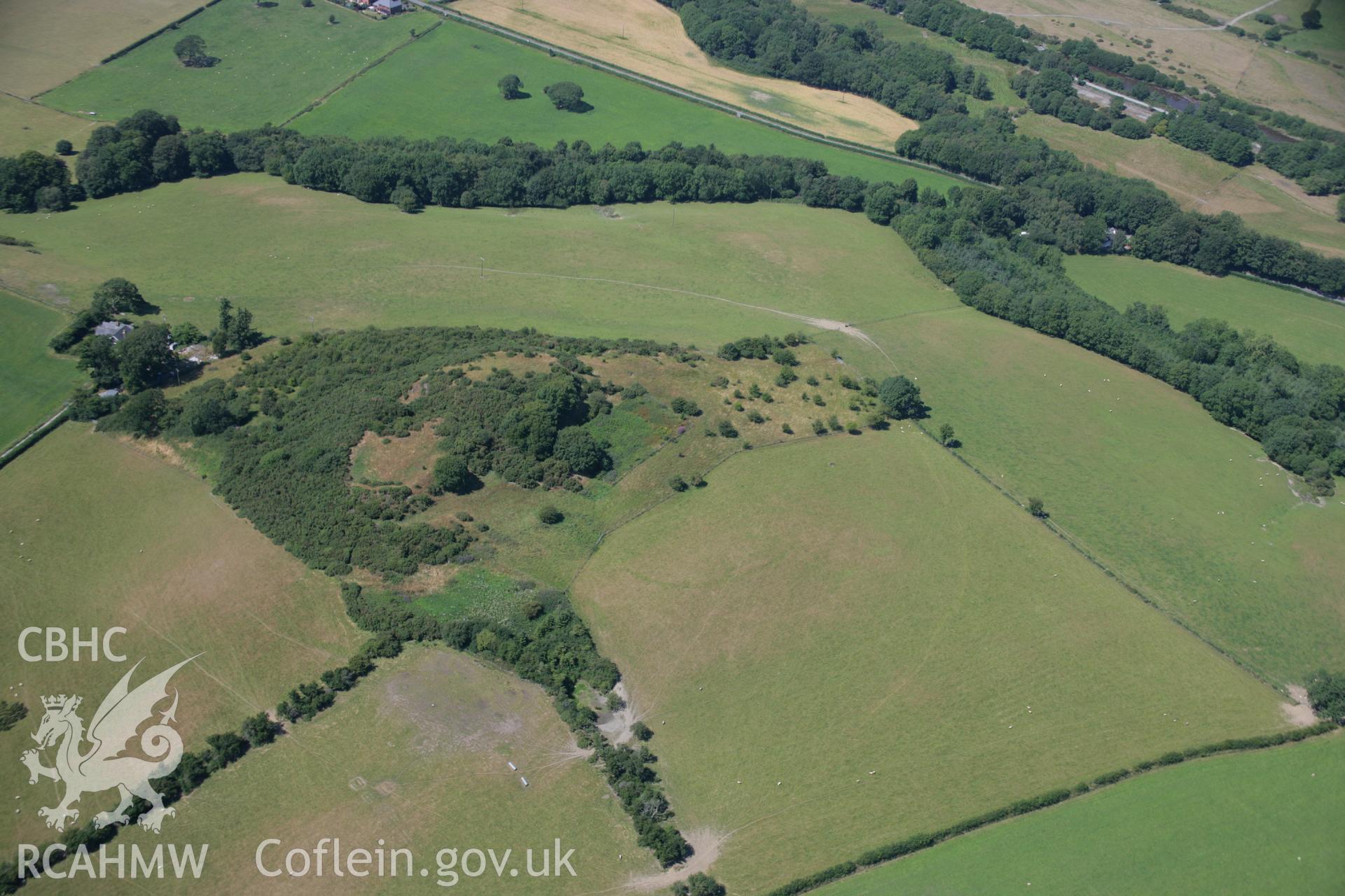 RCAHMW colour oblique aerial photograph of Pen-y-Castell, Llanilar. Taken on 17 July 2006 by Toby Driver.