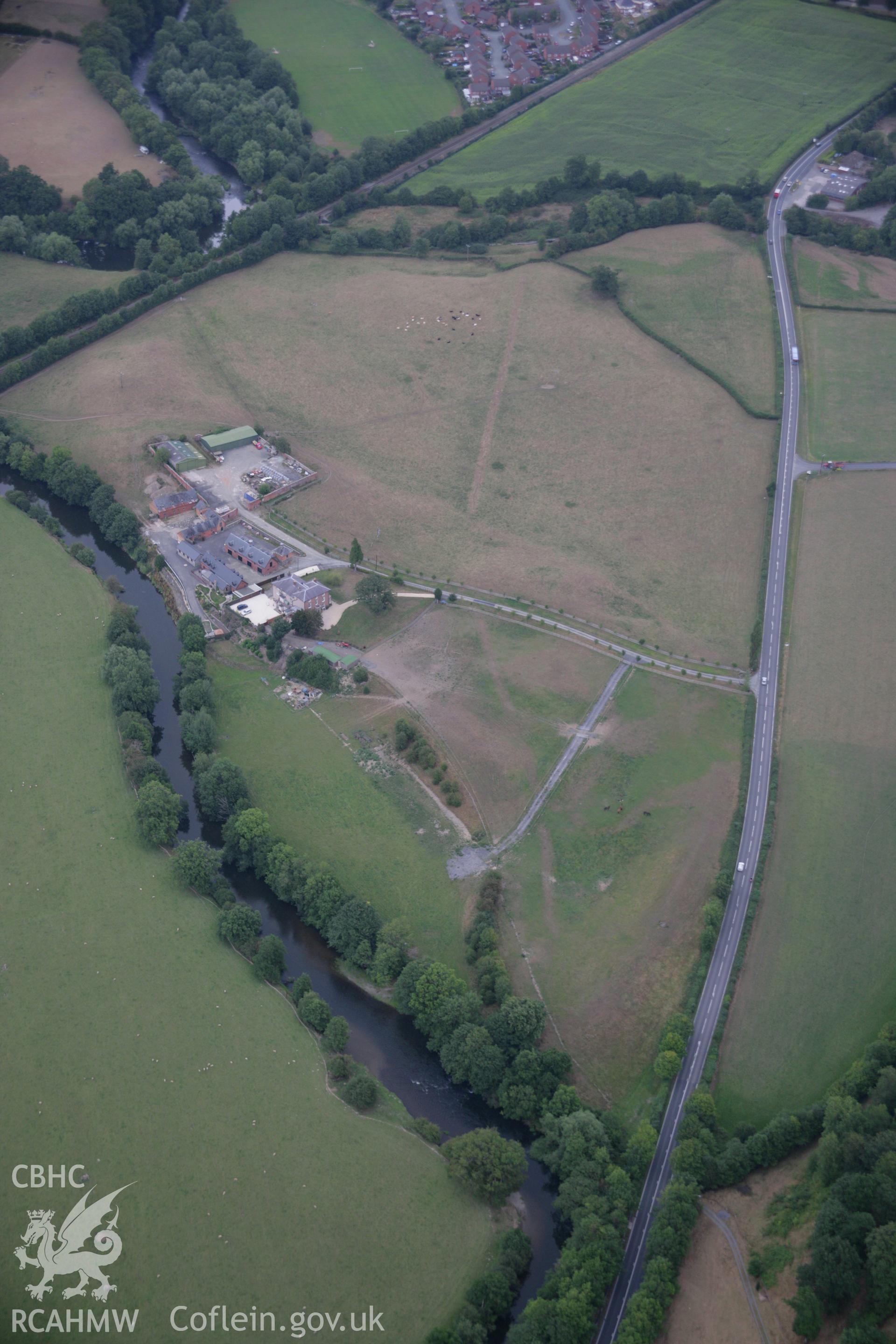 RCAHMW colour oblique aerial photograph of a Roman Road at Glanhafren. Taken on 14 August 2006 by Toby Driver.