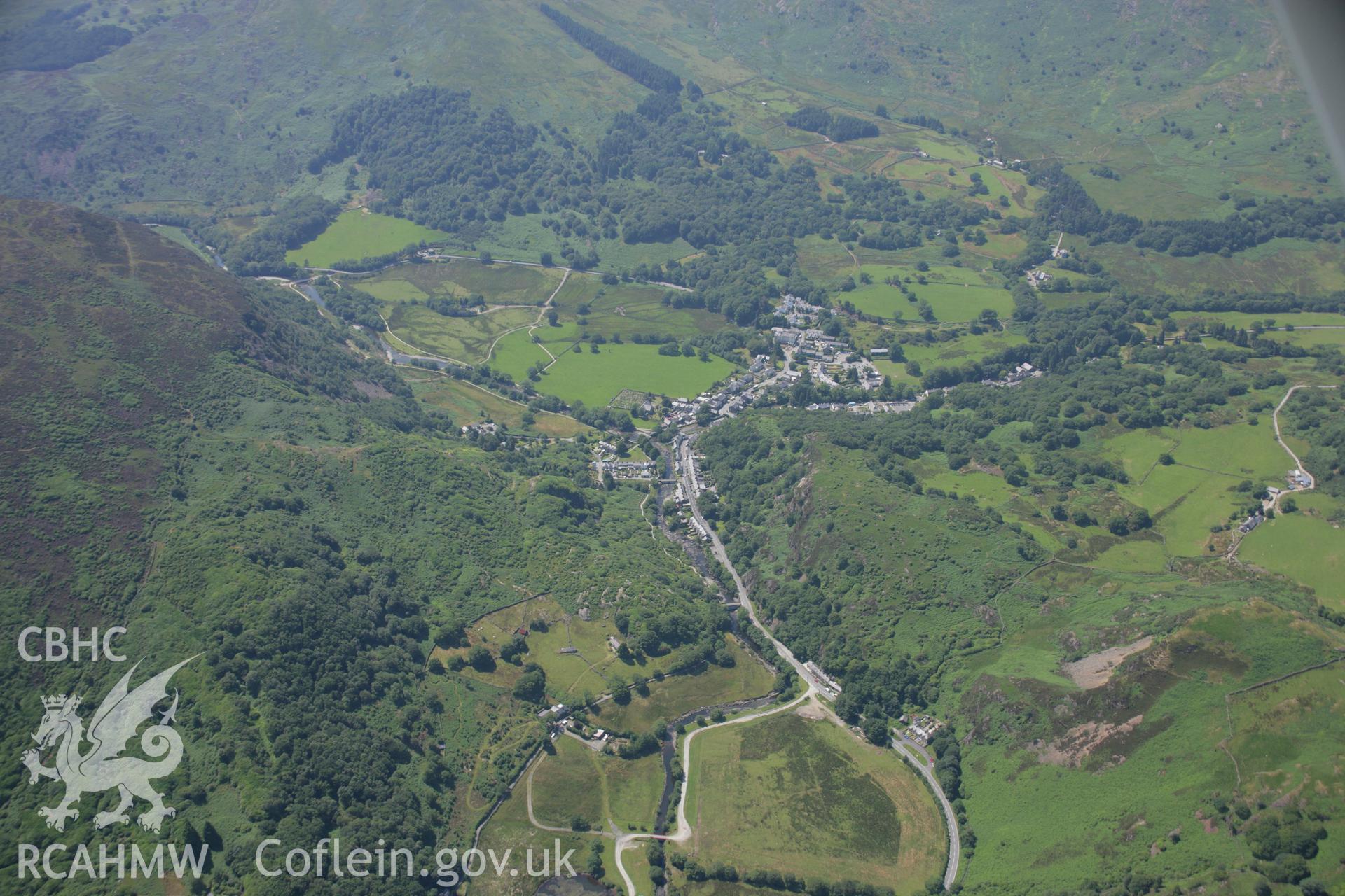 RCAHMW colour oblique aerial photograph of Beddgelert. Taken on 18 July 2006 by Toby Driver.