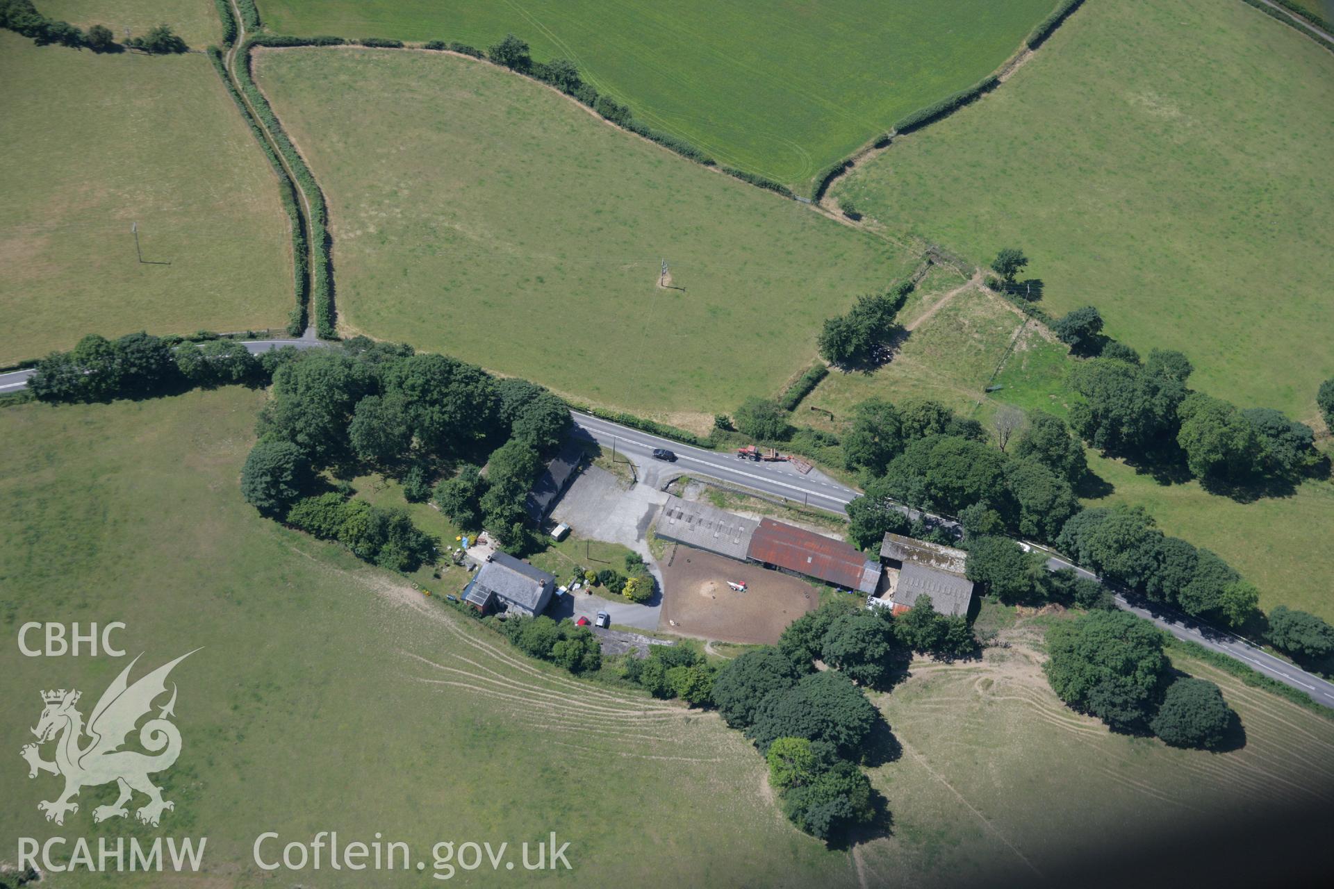 RCAHMW colour oblique aerial photograph of Erglodd farm Taken on 17 July 2006 by Toby Driver.