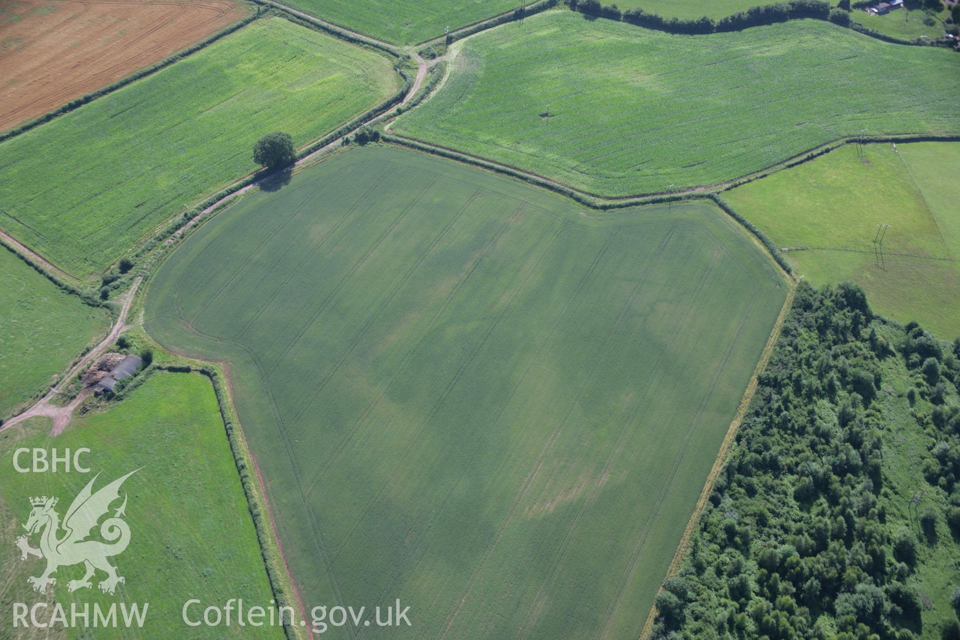 RCAHMW colour oblique aerial photograph of St Dial's Farm First World War Practice Trenches. Taken on 13 July 2006 by Toby Driver.