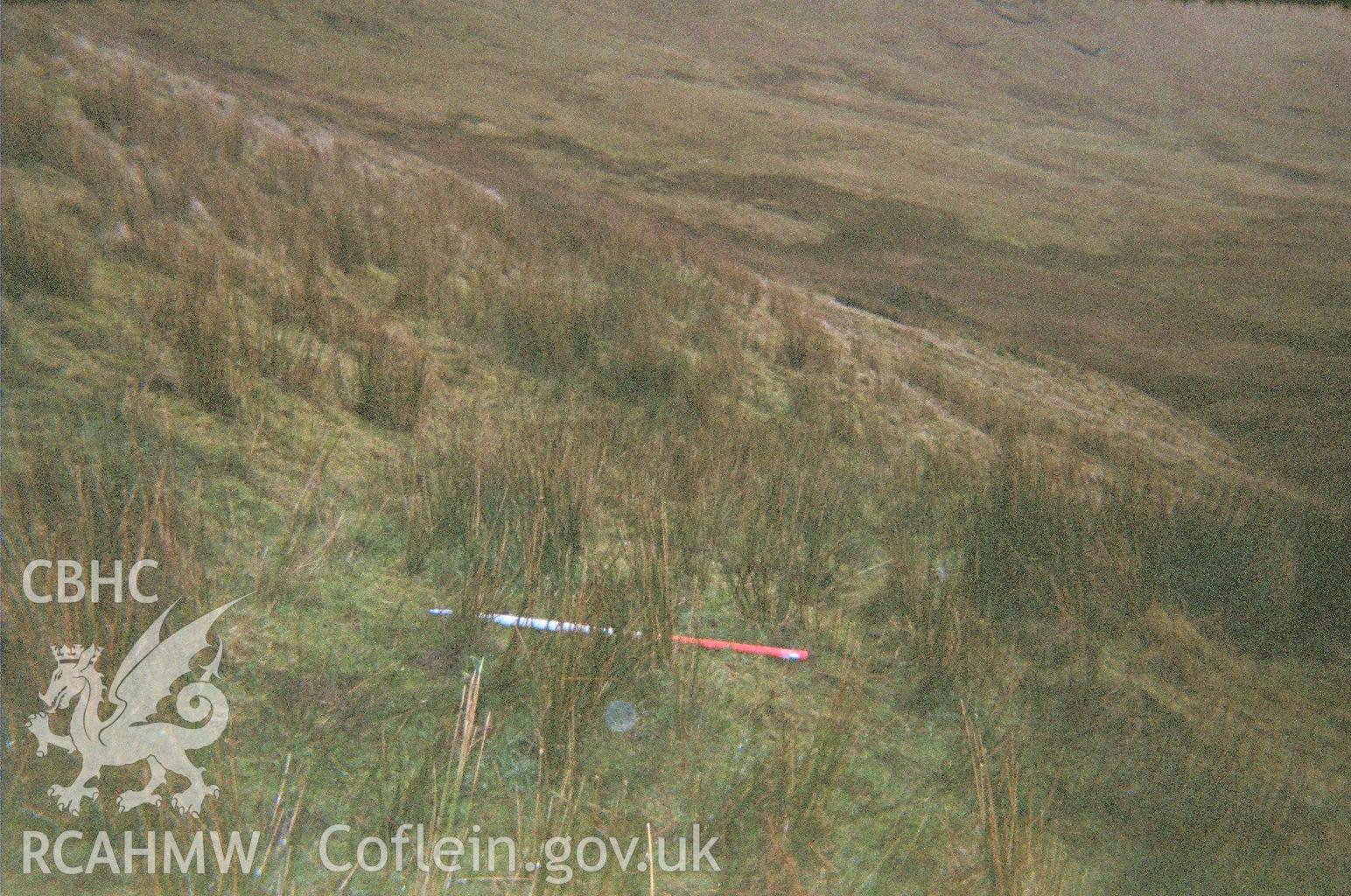 Digital colour photograph of Cwm Maen Gwynedd trackway IV taken on 10/01/2007 by B. Britton during the Berwyn North East Upland Survey by Archaeophysica.