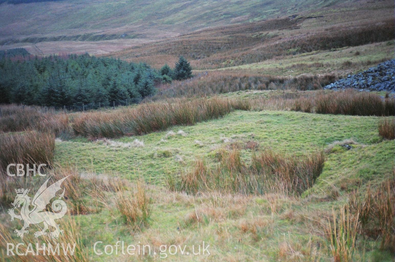 Digital colour photograph of Cwm Maen Gwynedd platform II taken on 10/01/2007 by M.J. Roseveare. during the Berwyn North East Upland Survey by Archaeophysica.