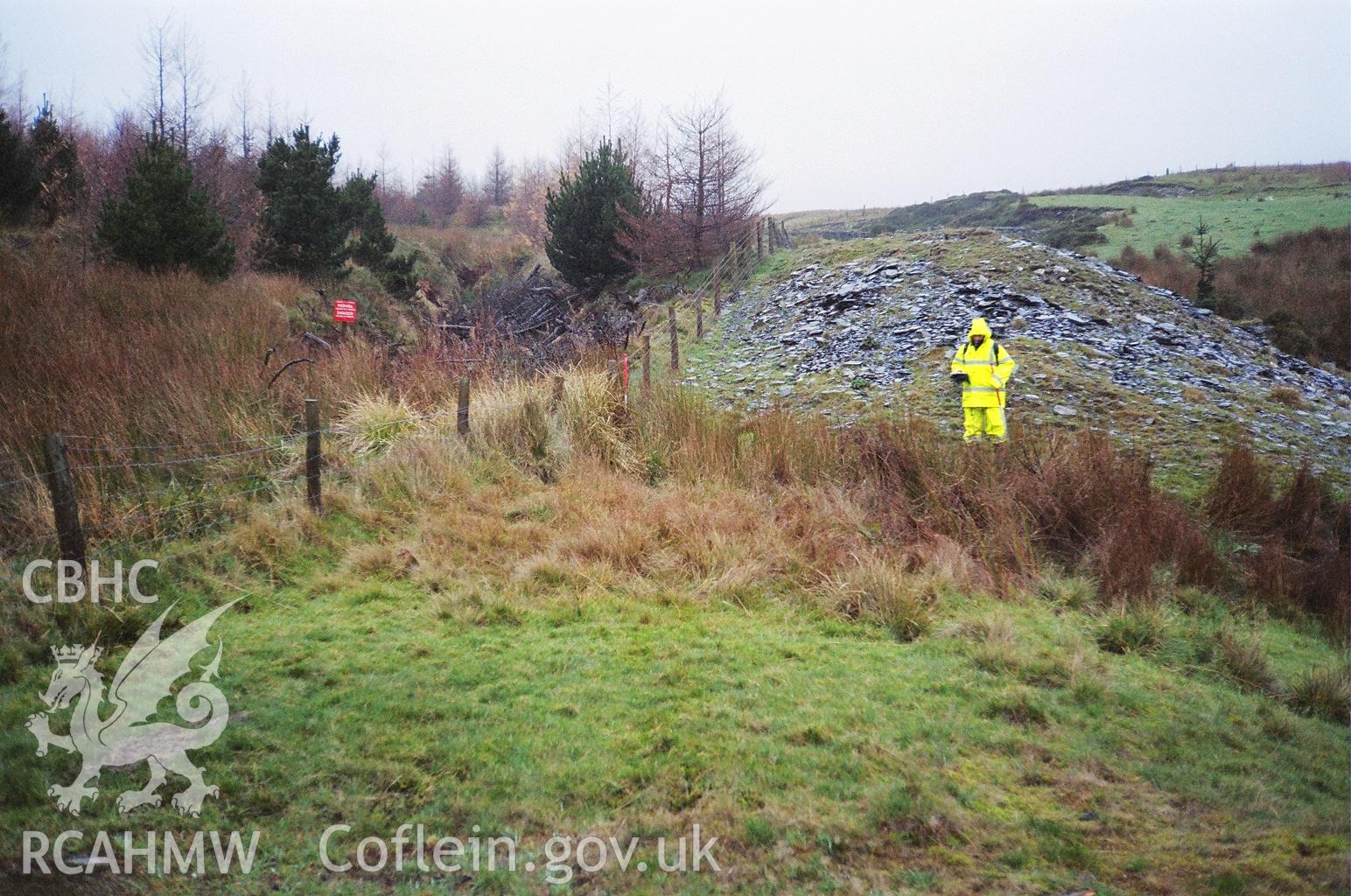 Digital colour photograph of Cwm Maen Gwynedd wheel pit taken on 22/11/2006 by A.C. Roseveare during the Berwyn North East Upland Survey by Archaeophysica.