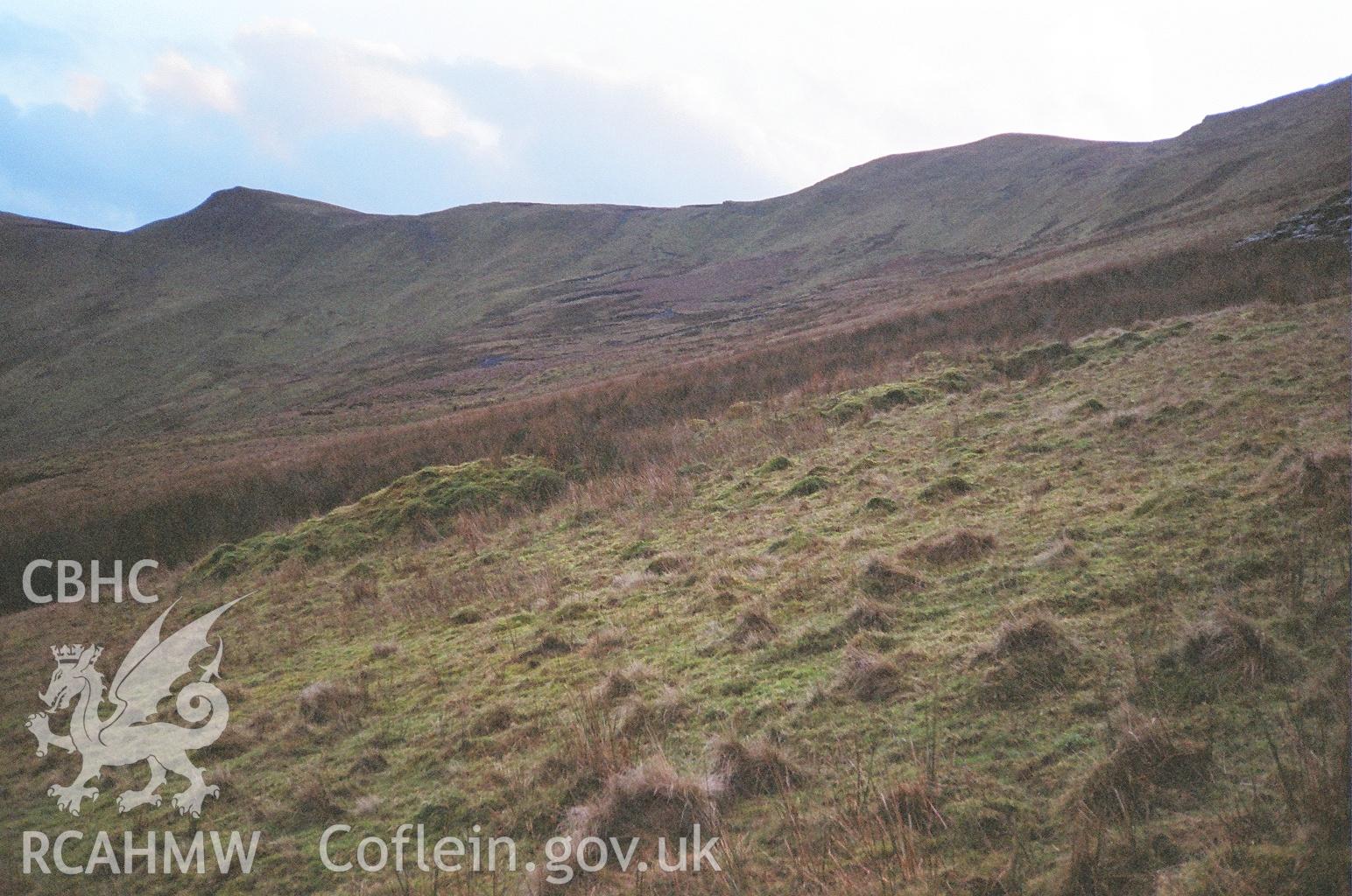 Digital colour photograph of Cwm Maen Gwynedd quarry spoil tip III taken on 10/01/2007 by M.J. Roseveare. during the Berwyn North East Upland Survey by Archaeophysica.