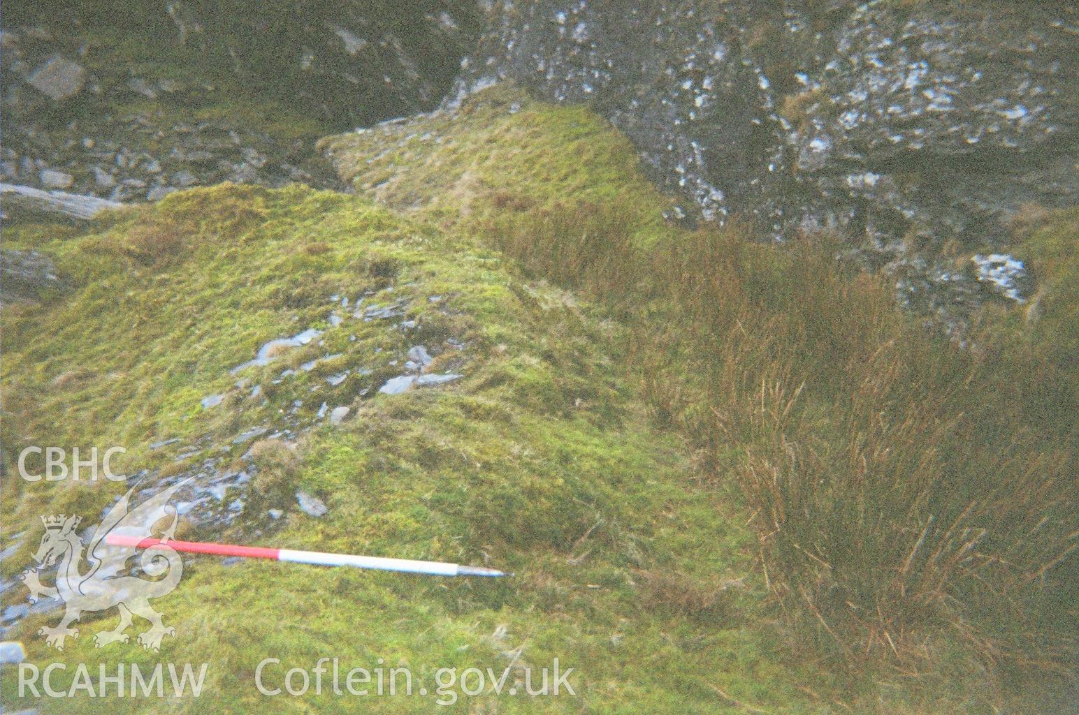 Digital colour photograph of Cwm Maen Gwynedd quarry spoil tip II taken on 11/01/2007 by B. Britton during the Berwyn North East Upland Survey by Archaeophysica.