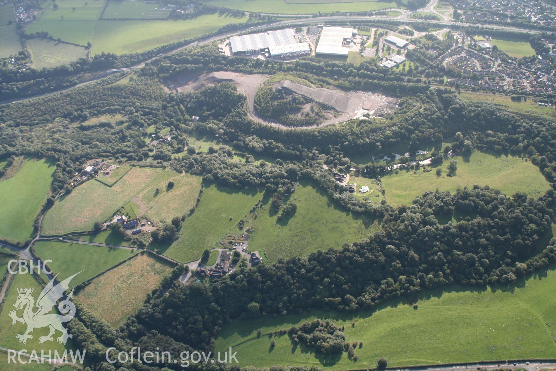 Digital colour photograph showing Bryn Alyn Hillfort and the surrounding area.