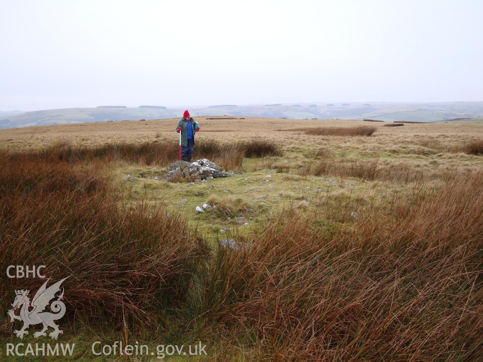Digital colour photograph of Twyn y Post cairn I taken on 14/01/2009 by R.P.Sambrook during the Banc y Celyn Upland Survey undertaken by Trysor.