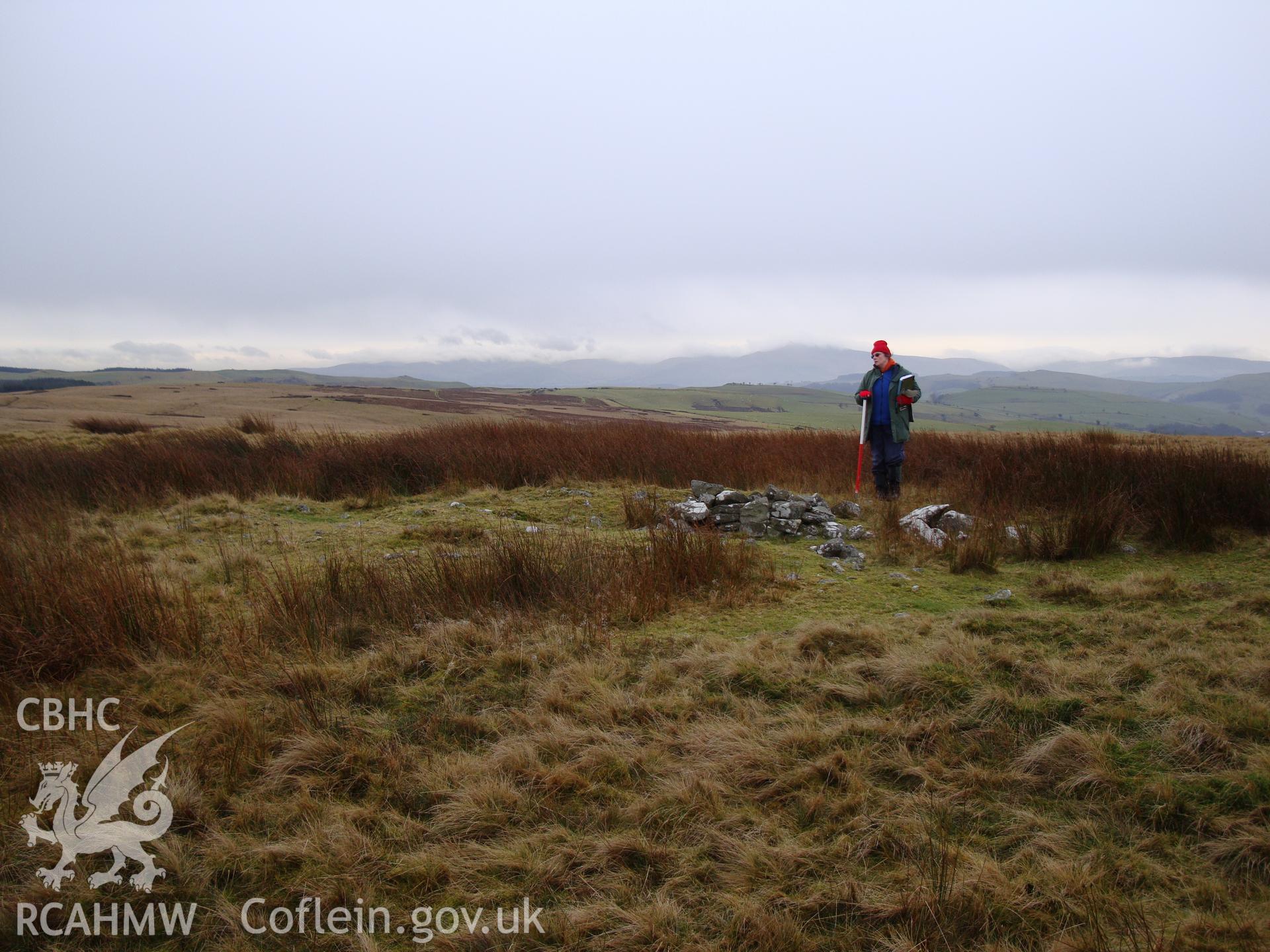 Digital colour photograph of Twyn y Post cairn I taken on 14/01/2009 by R.P.Sambrook during the Banc y Celyn Upland Survey undertaken by Trysor.