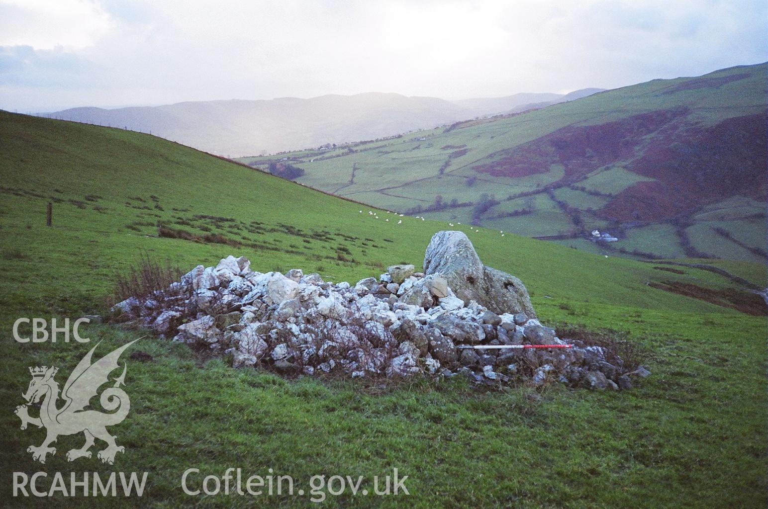 Digital colour photograph of Moel Hen-Fache North clearance cairn taken on 23/11/2006 by A.C. Roseveare during the Berwyn North East Upland Survey by Archaeophysica.