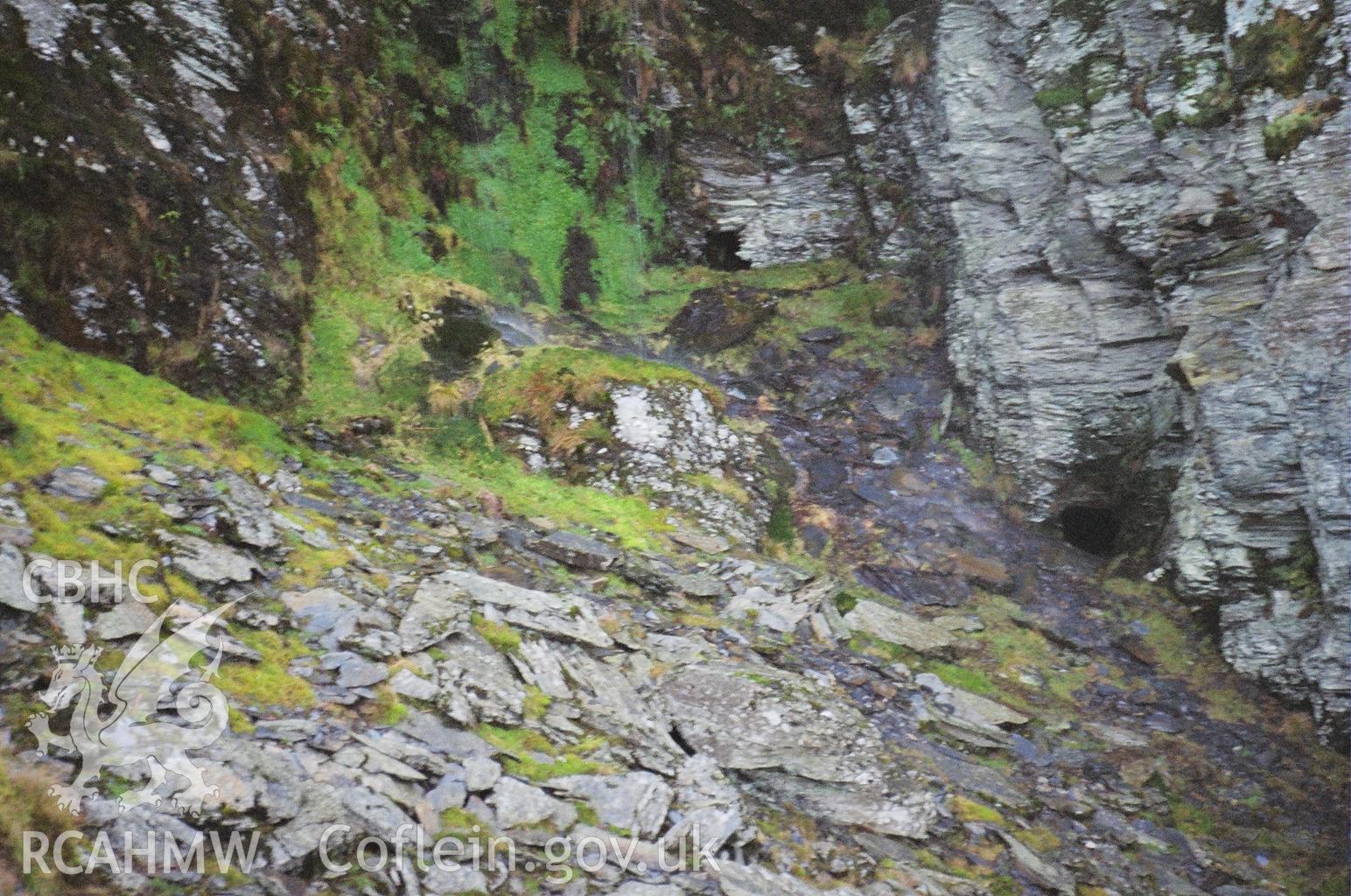 Digital colour photograph of Cwm Maen Gwynedd quarry complex taken on 11/01/2007 by M.J. Roseveare. during the Berwyn North East Upland Survey by Archaeophysica.