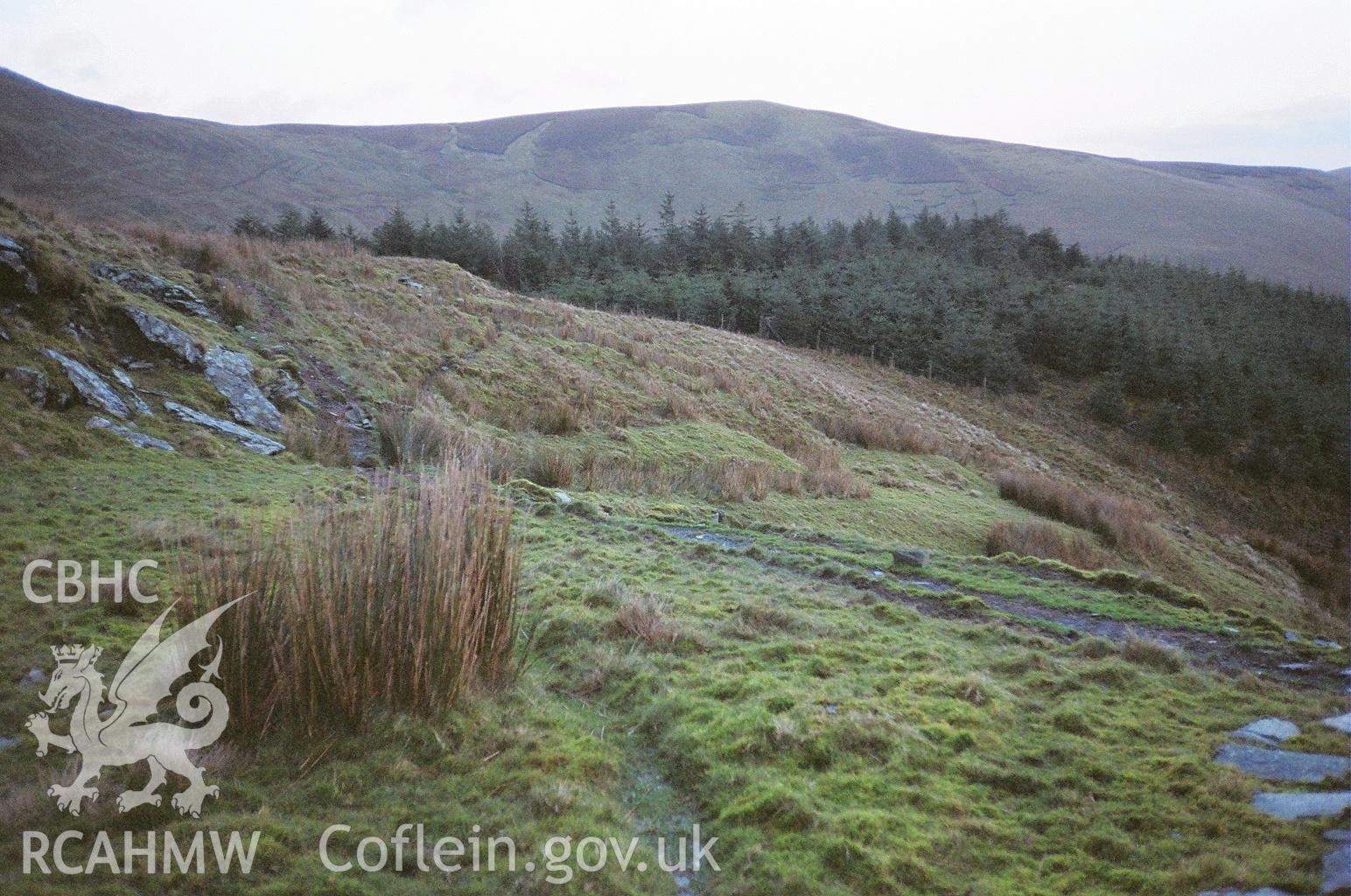 Digital colour photograph of Cwm Maen Gwynedd trackway V taken on 10/01/2007 by M.J. Roseveare. during the Berwyn North East Upland Survey by Archaeophysica.
